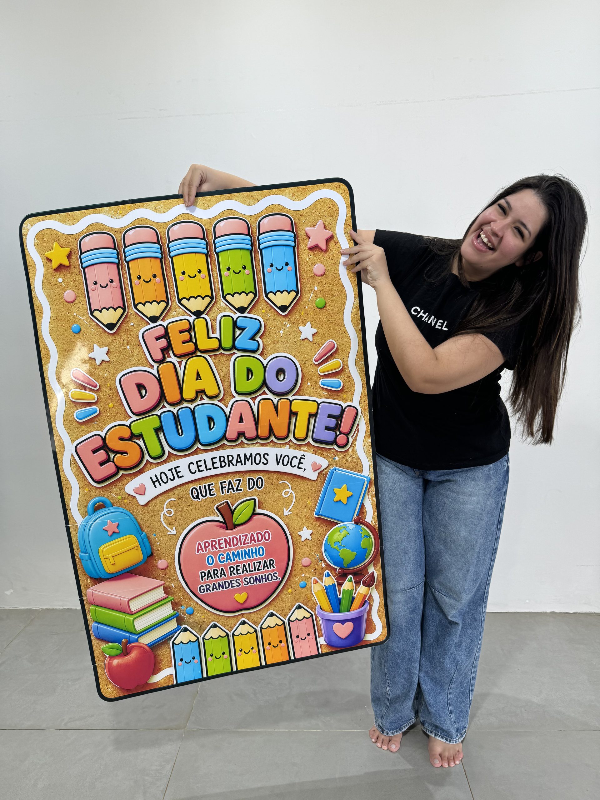 📚✨ Cartaz Dia do Estudante – O Caminho para Grandes Sonhos