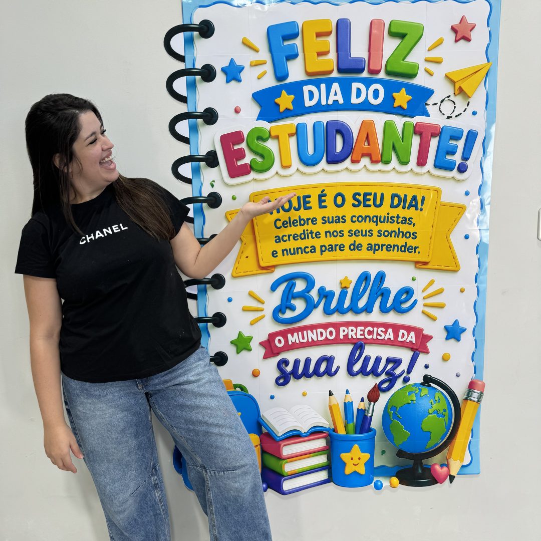 📚✨ Cartaz Brilhe, Estude! – Dia do Estudante
