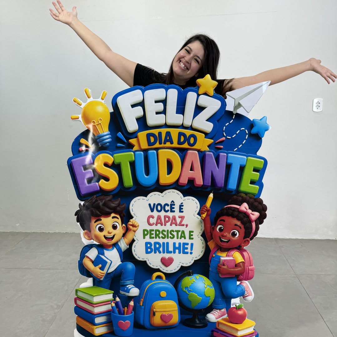 📚✨ Mascote Brilhe e Estude – Dia do Estudante