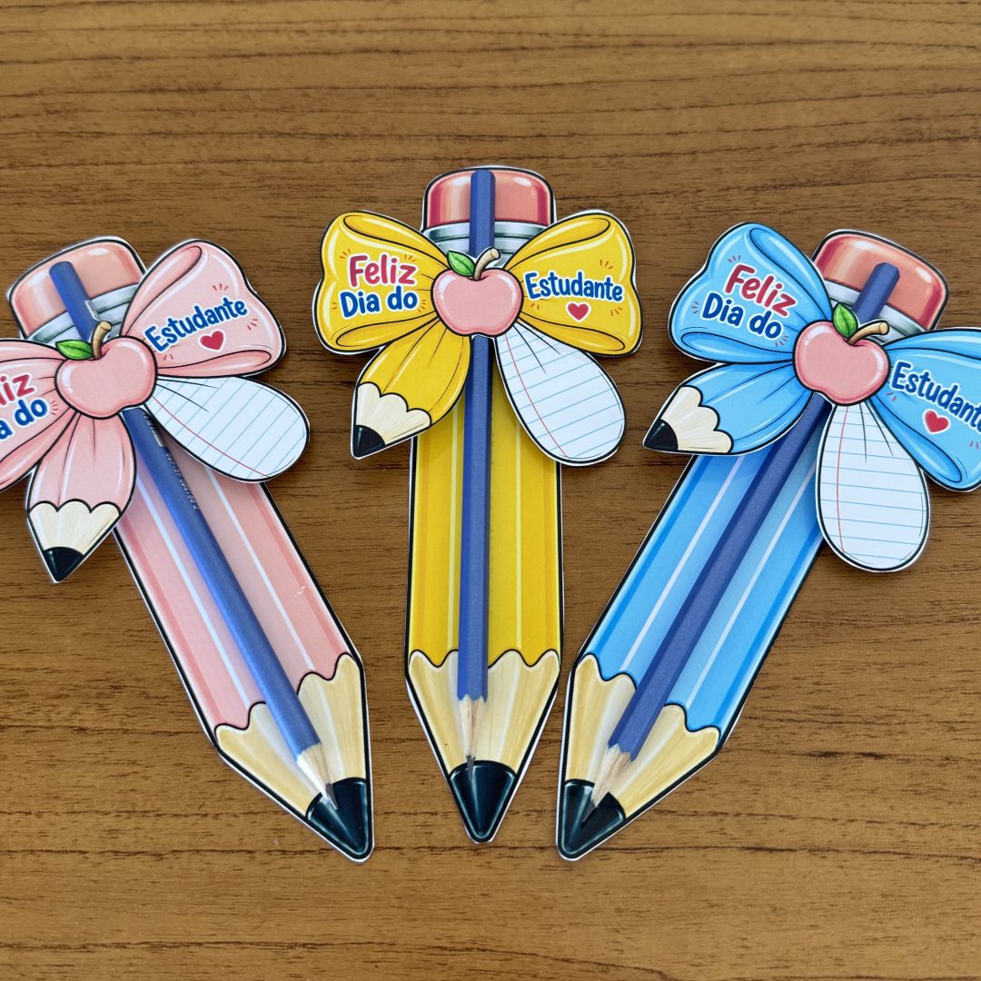 ✏️🎀 Lembrancinha Lápis do Estudante