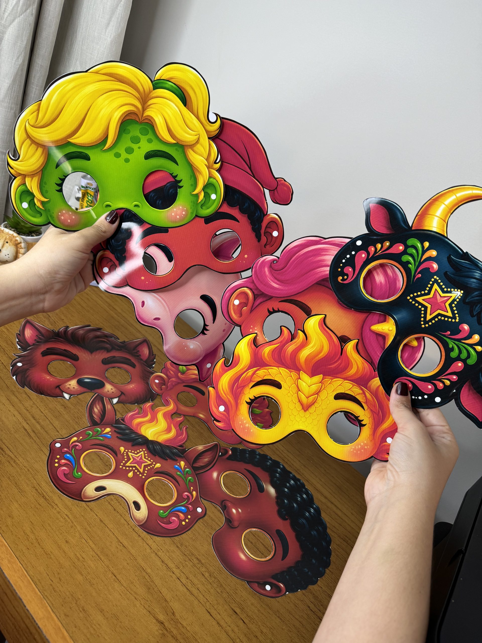 🎭✨ Kit Máscaras Personagens do Folclore Brasileiro - Imagem 12