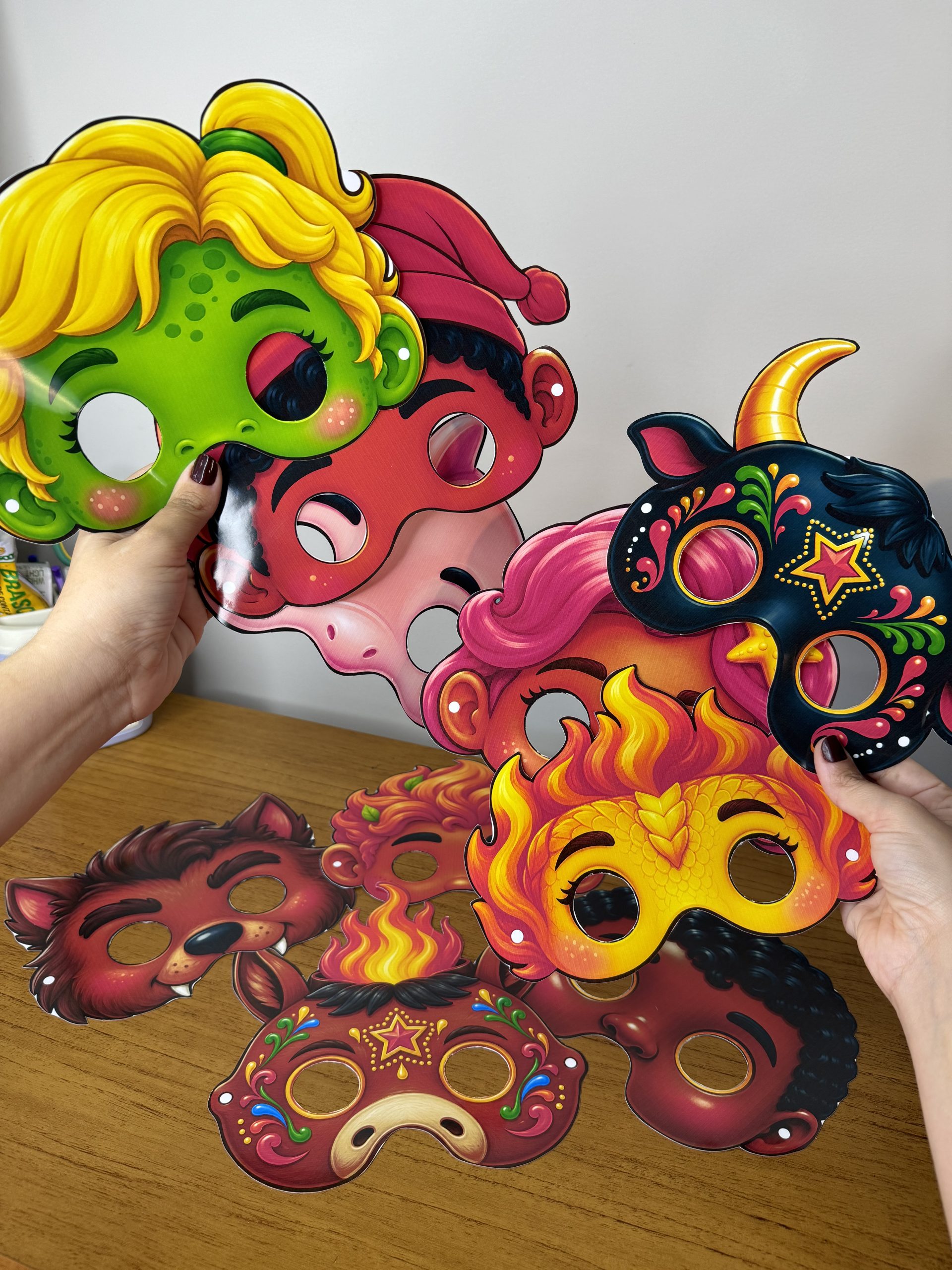 🎭✨ Kit Máscaras Personagens do Folclore Brasileiro