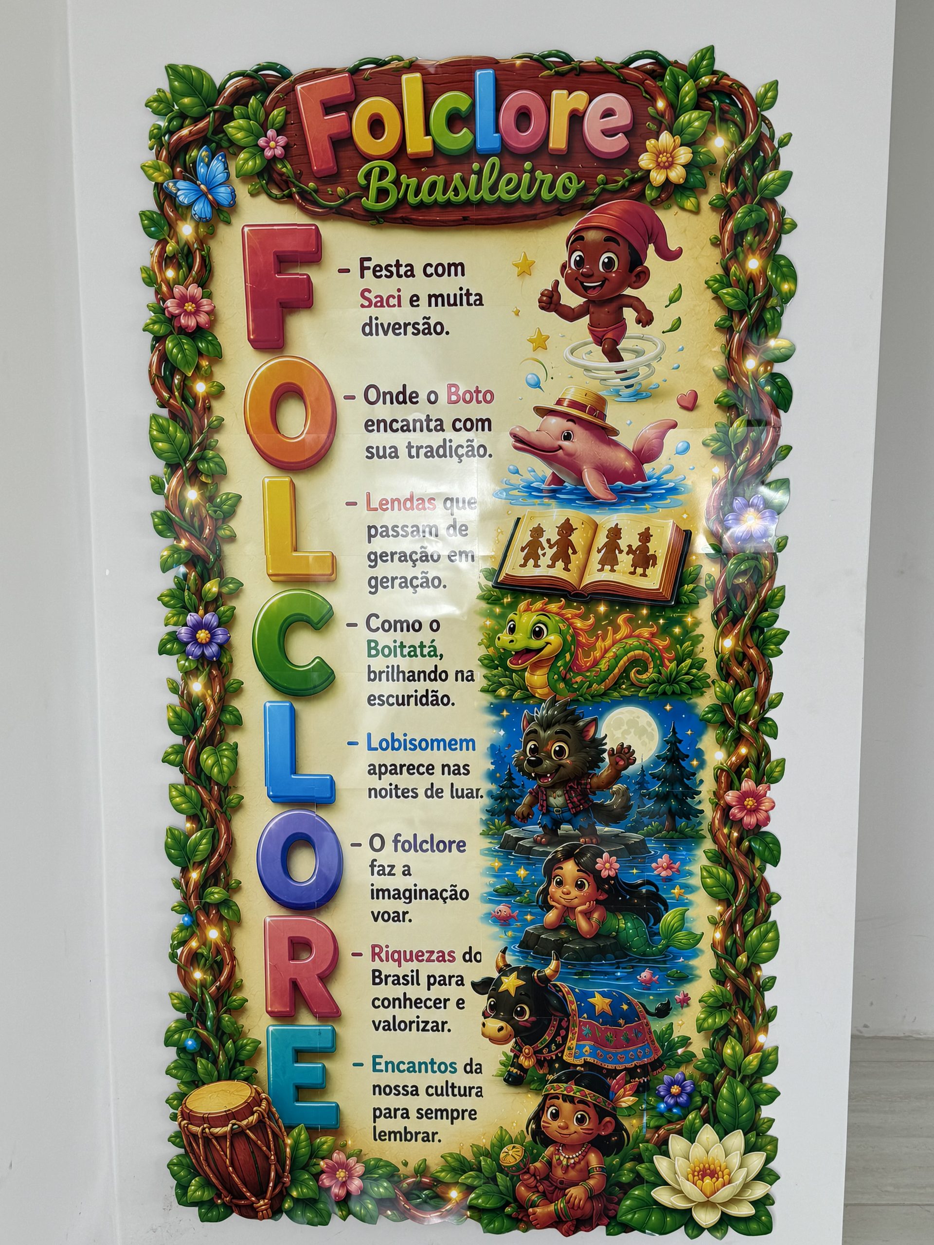 🌿✨ Cartaz Acróstico Folclore Brasileiro - Imagem 3