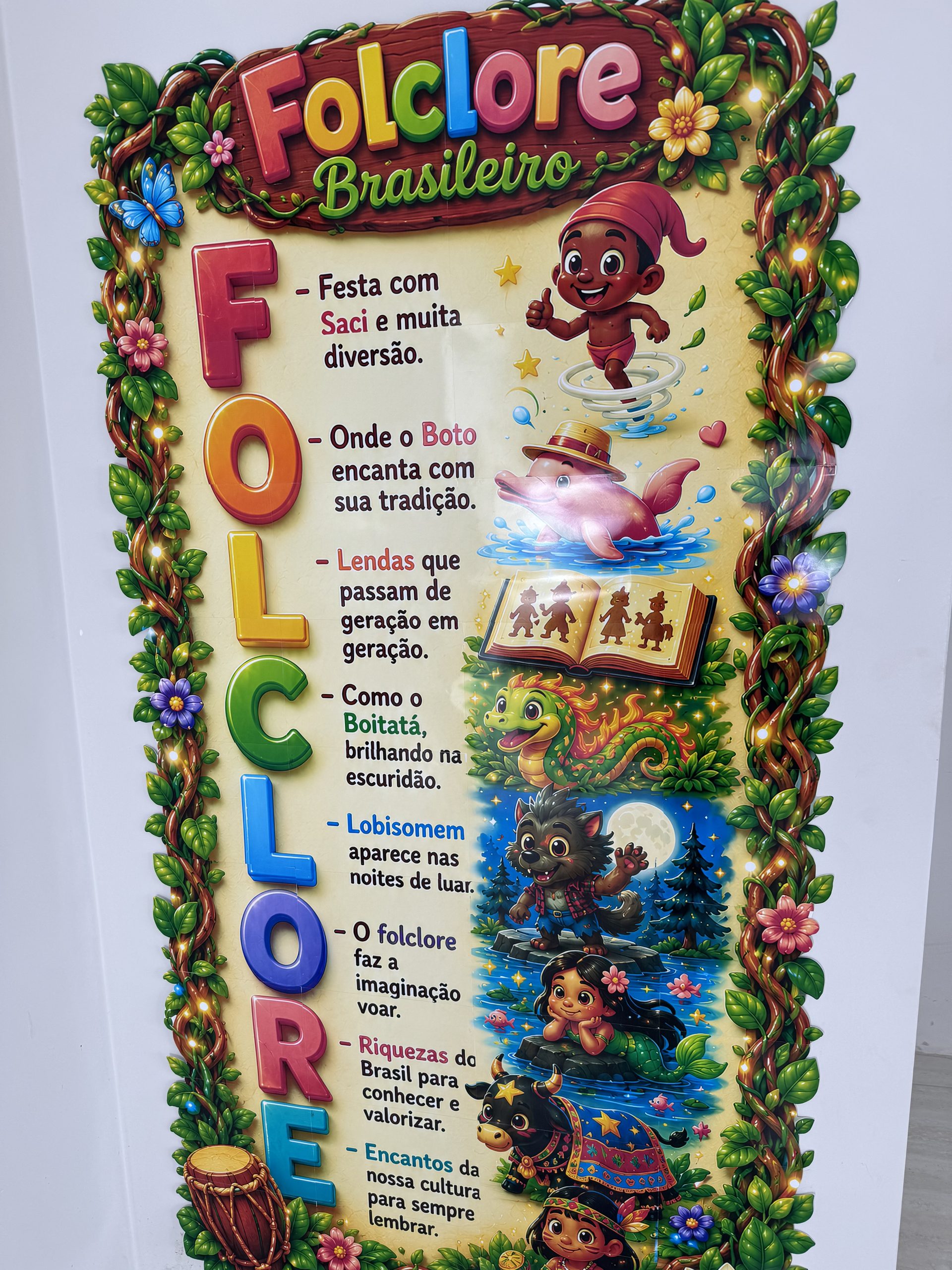 🌿✨ Cartaz Acróstico Folclore Brasileiro - Imagem 9