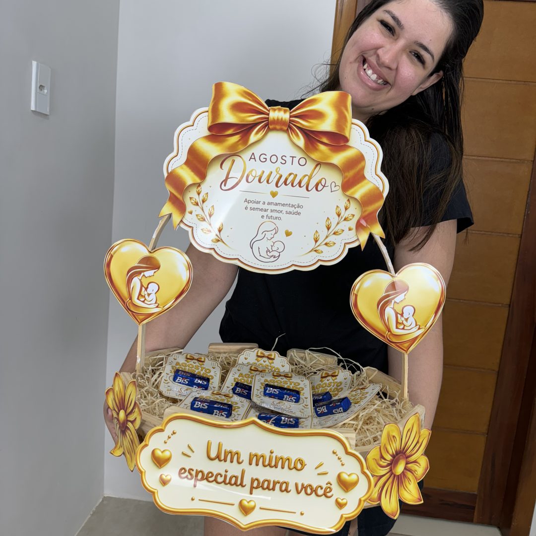 💛✨ Cesta + Lembrancinha Agosto Dourado