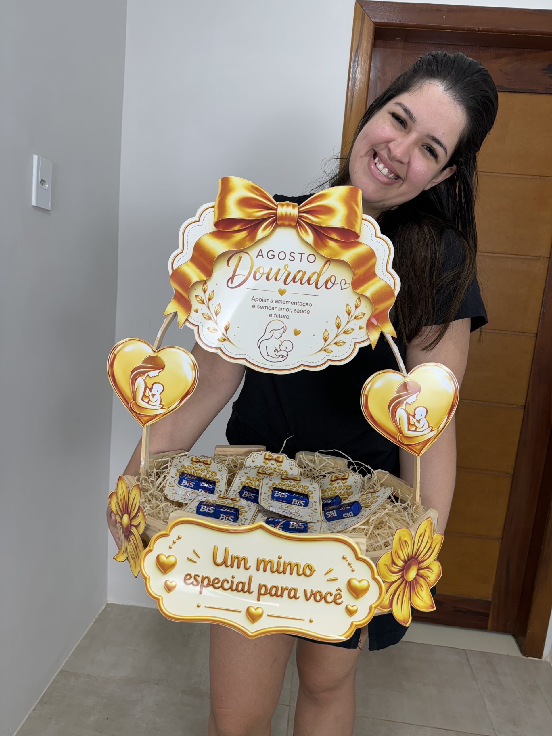 💛✨ Cesta + Lembrancinha Agosto Dourado