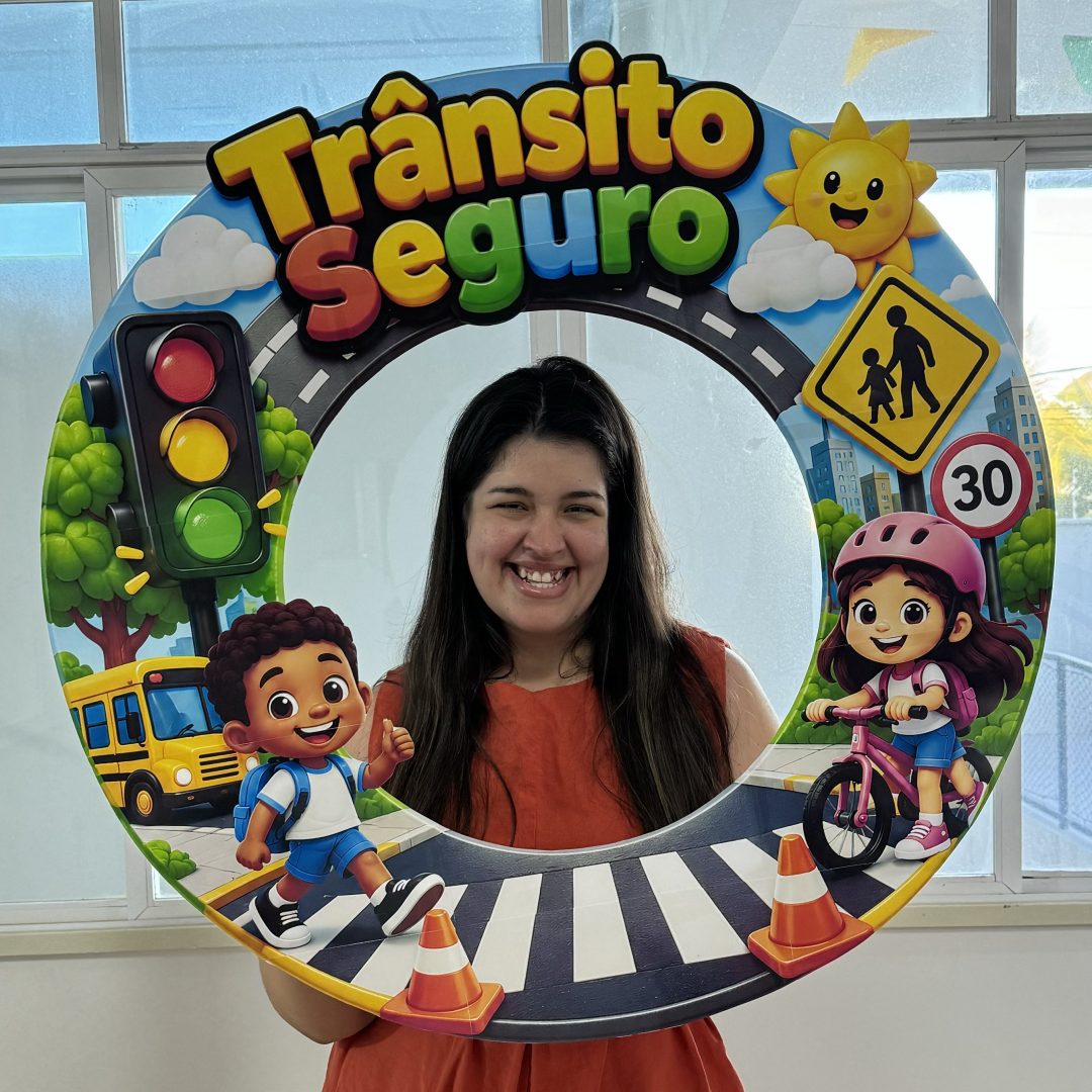 🚦📸 MOLDURA PARA FOTO – TRÂNSITO SEGURO