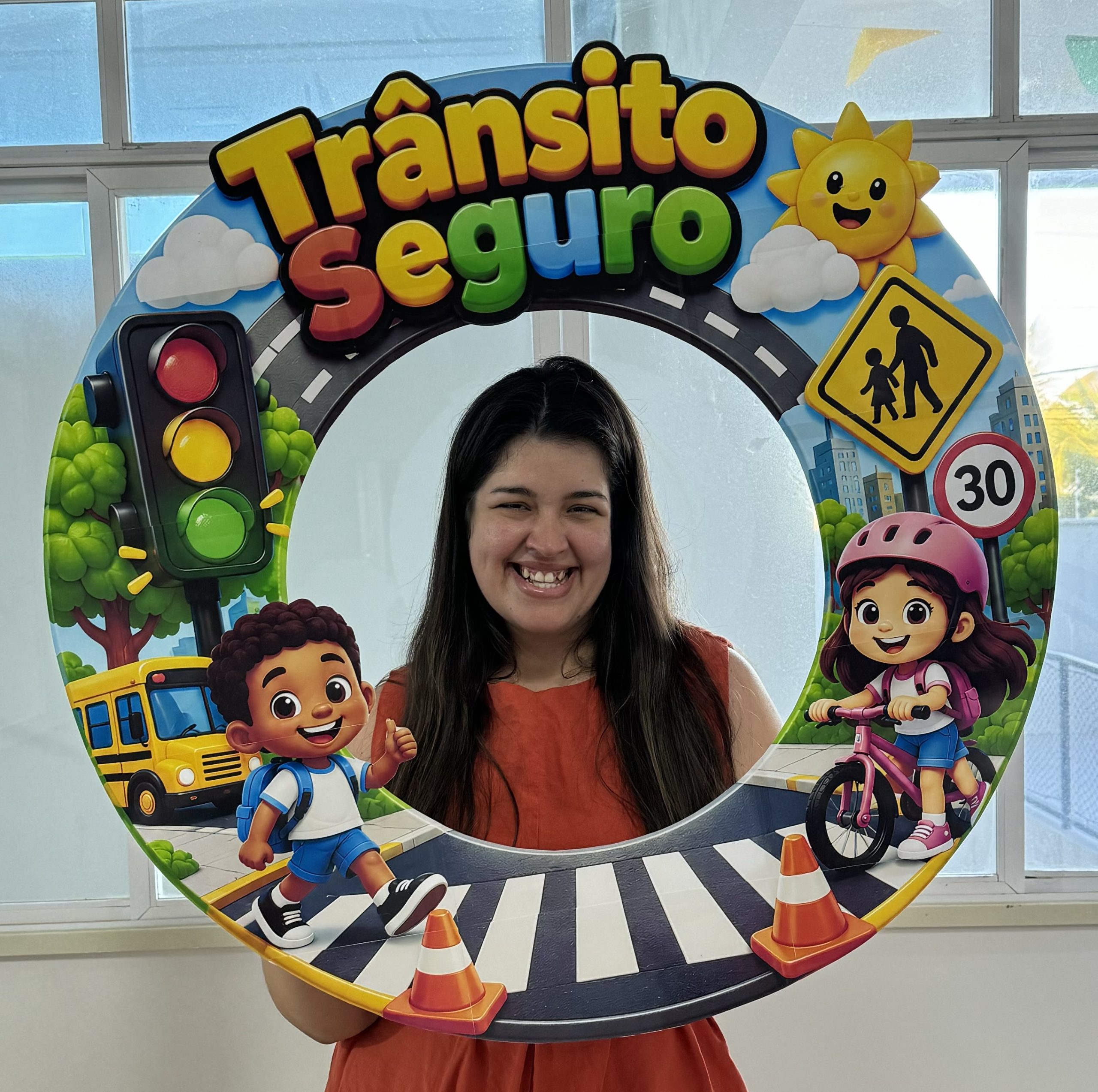 🚦📸 MOLDURA PARA FOTO – TRÂNSITO SEGURO