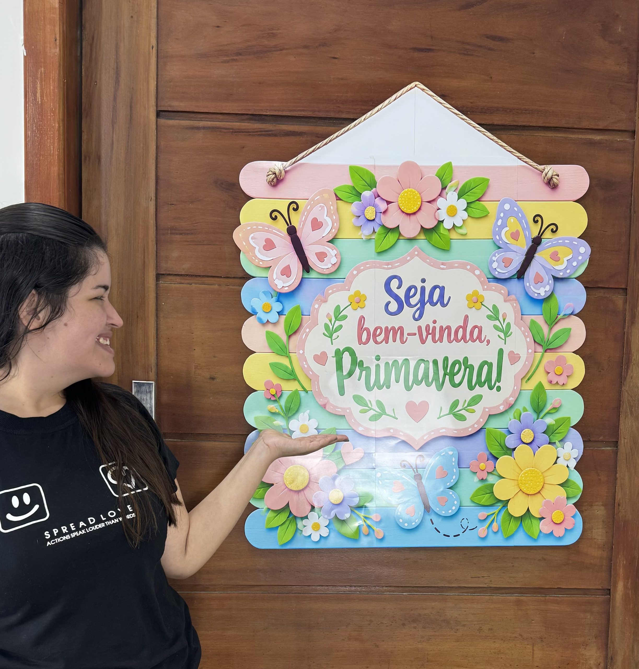 🌸✨ PLACA DE PORTA – PRIMAVERA