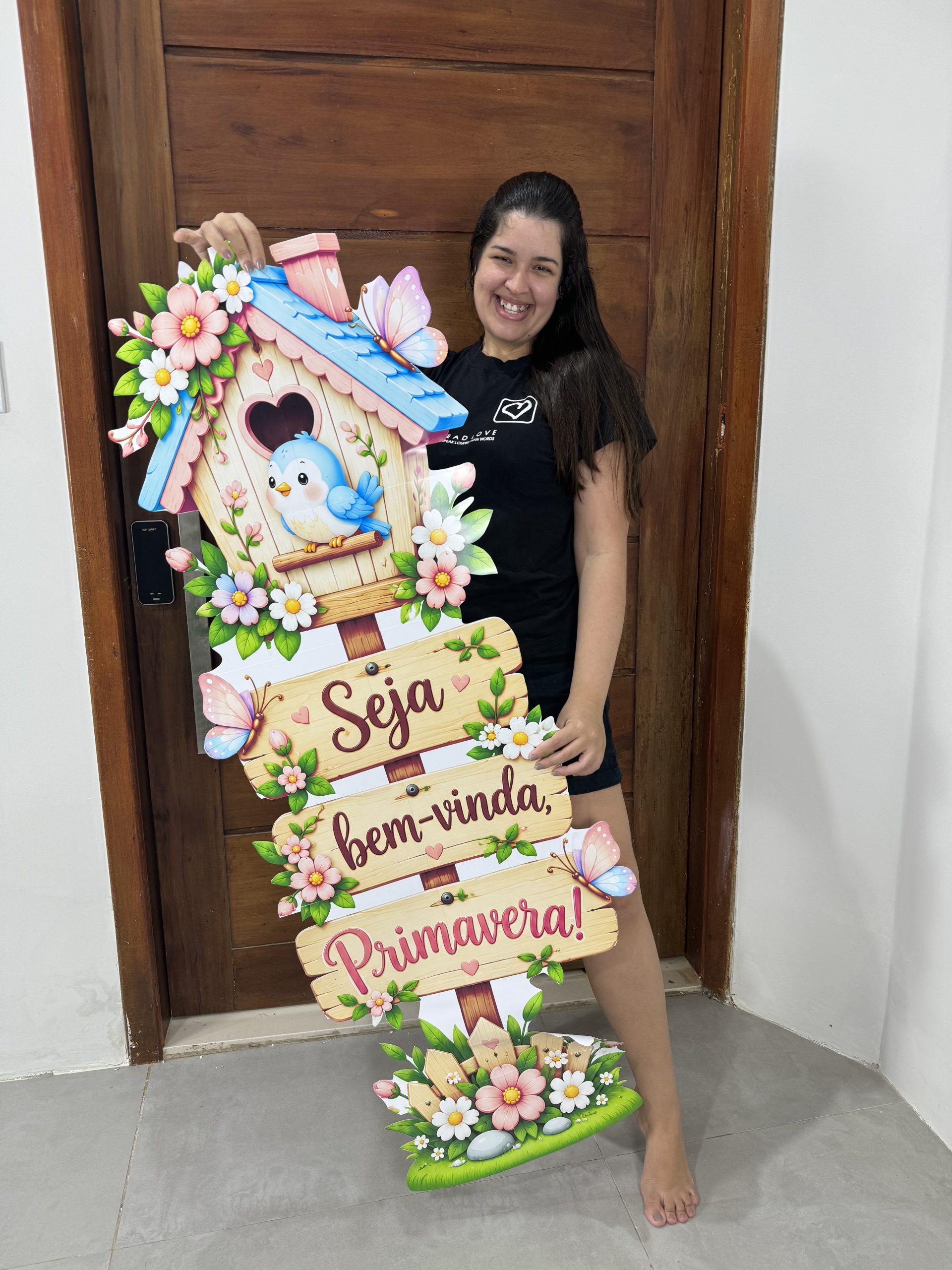 🌸✨ PAINEL DE PORTA – BEM-VINDA, PRIMAVERA - Imagem 2