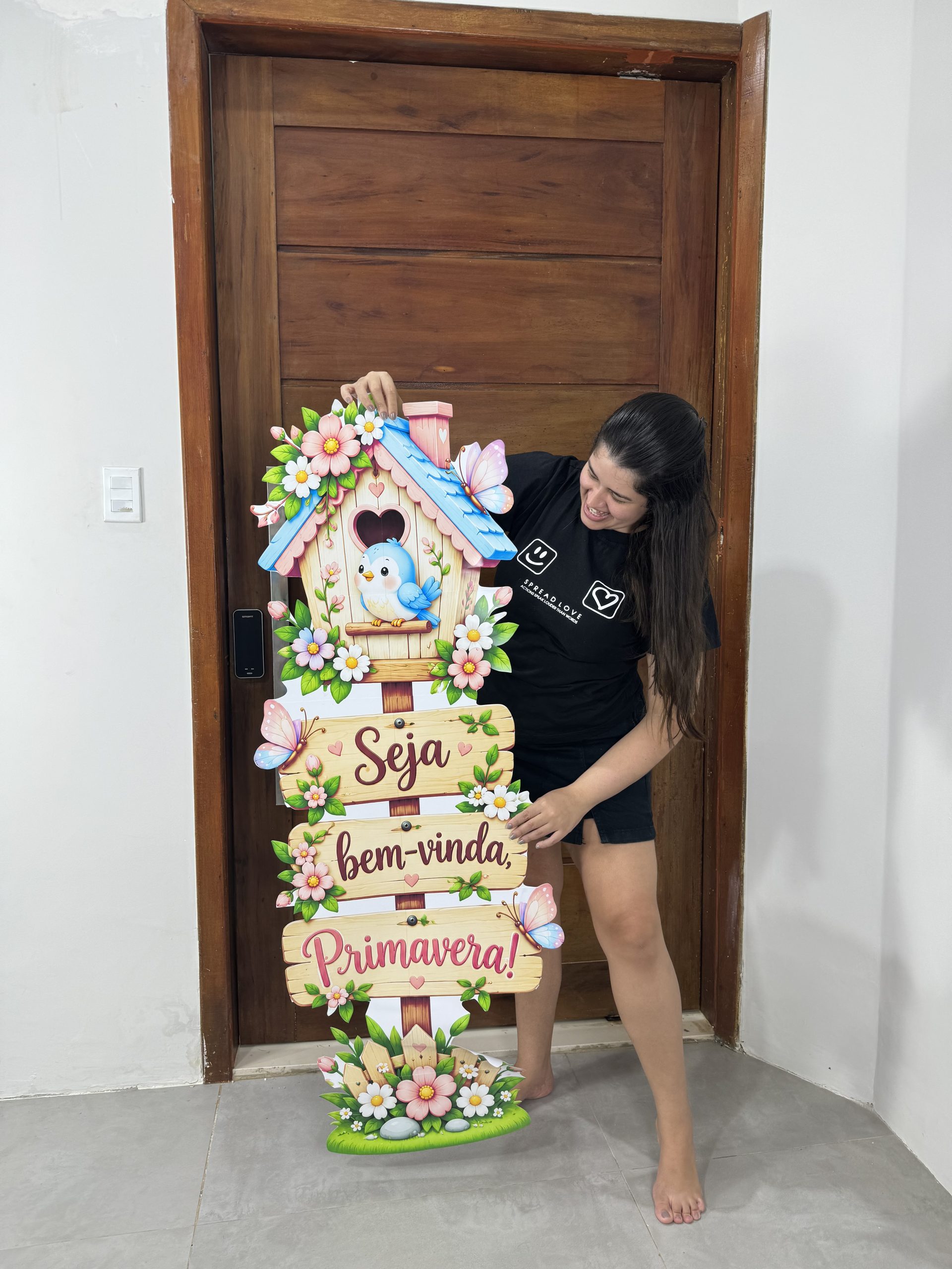 🌸✨ PAINEL DE PORTA – BEM-VINDA, PRIMAVERA - Imagem 4