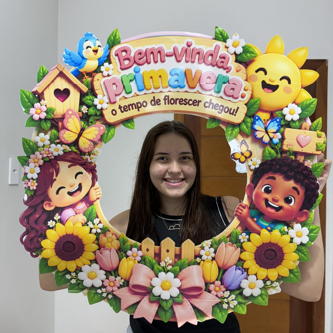 🌸✨ MOLDURA PARA FOTO – PRIMAVERA CHEGOU
