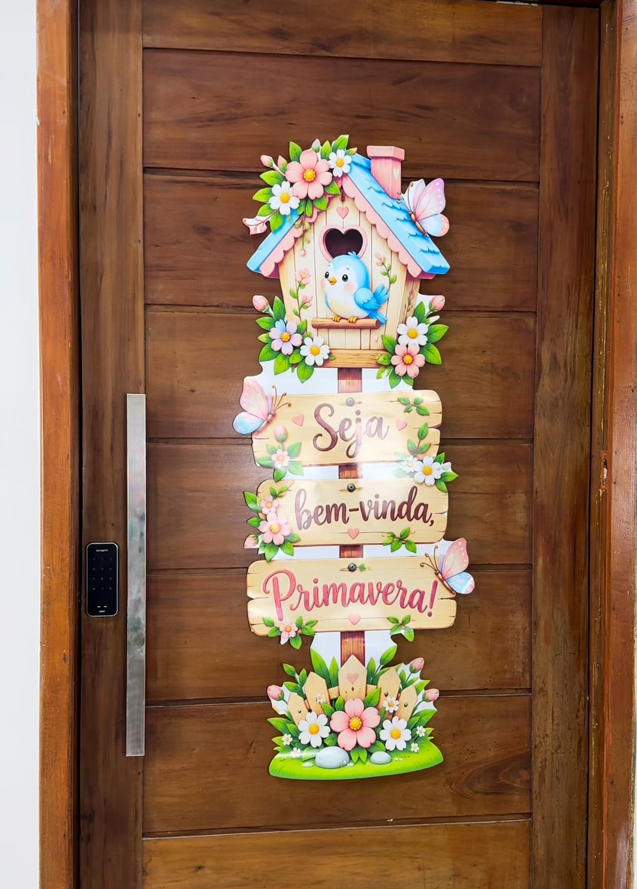🌸✨ PAINEL DE PORTA – BEM-VINDA, PRIMAVERA - Imagem 5