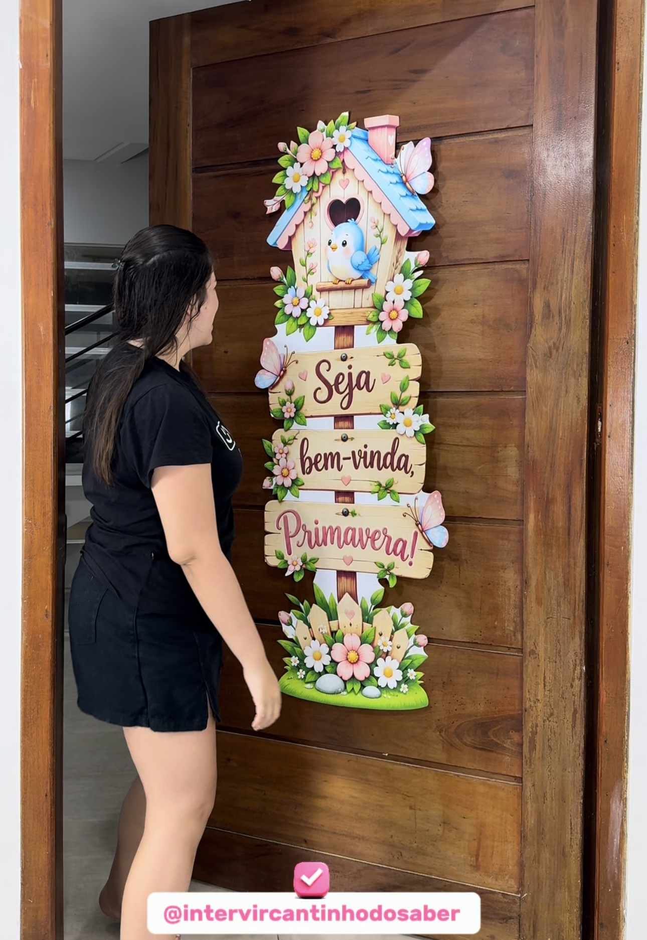 🌸✨ PAINEL DE PORTA – BEM-VINDA, PRIMAVERA - Imagem 6
