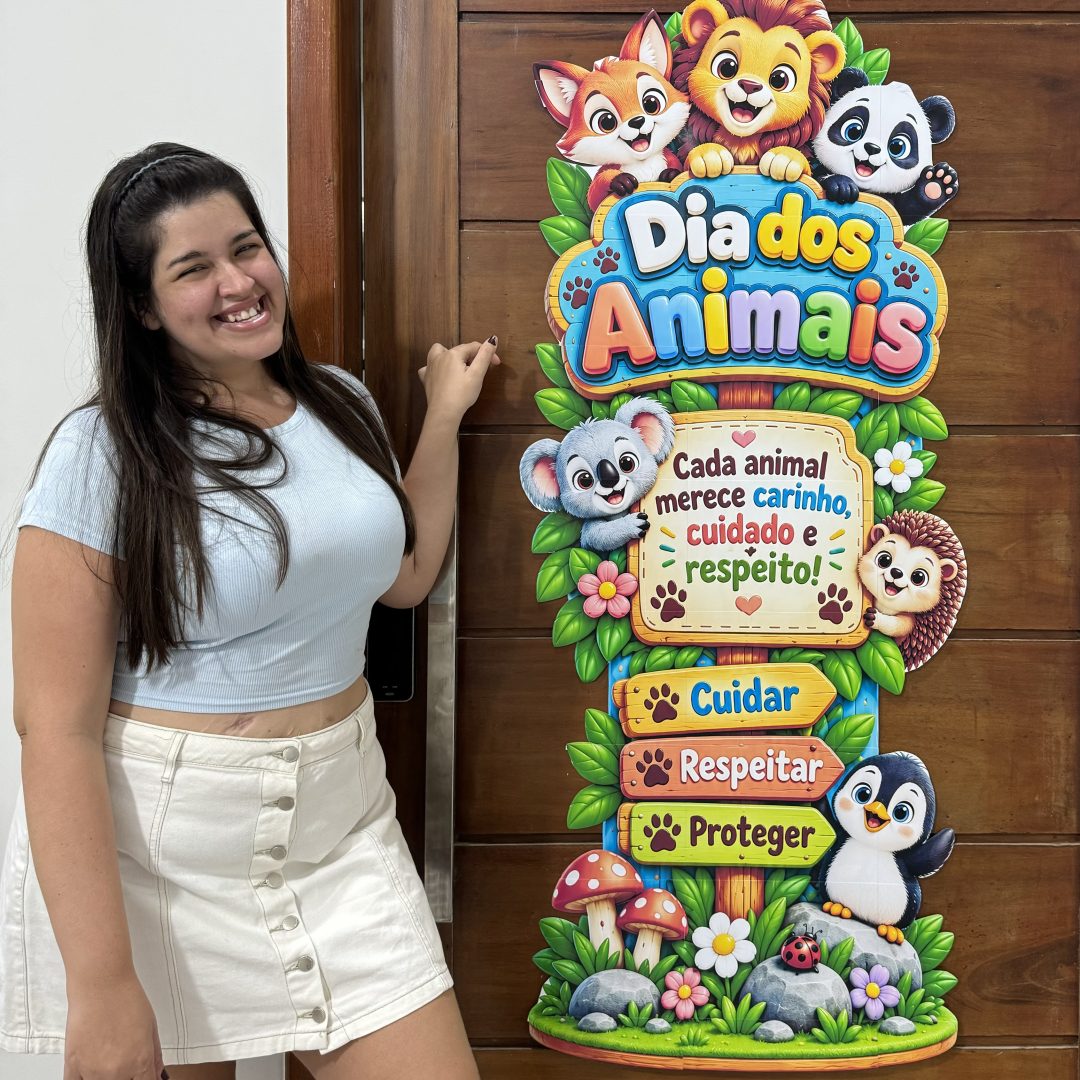 🐾✨ PLACA DE PORTA – DIA DOS ANIMAIS
