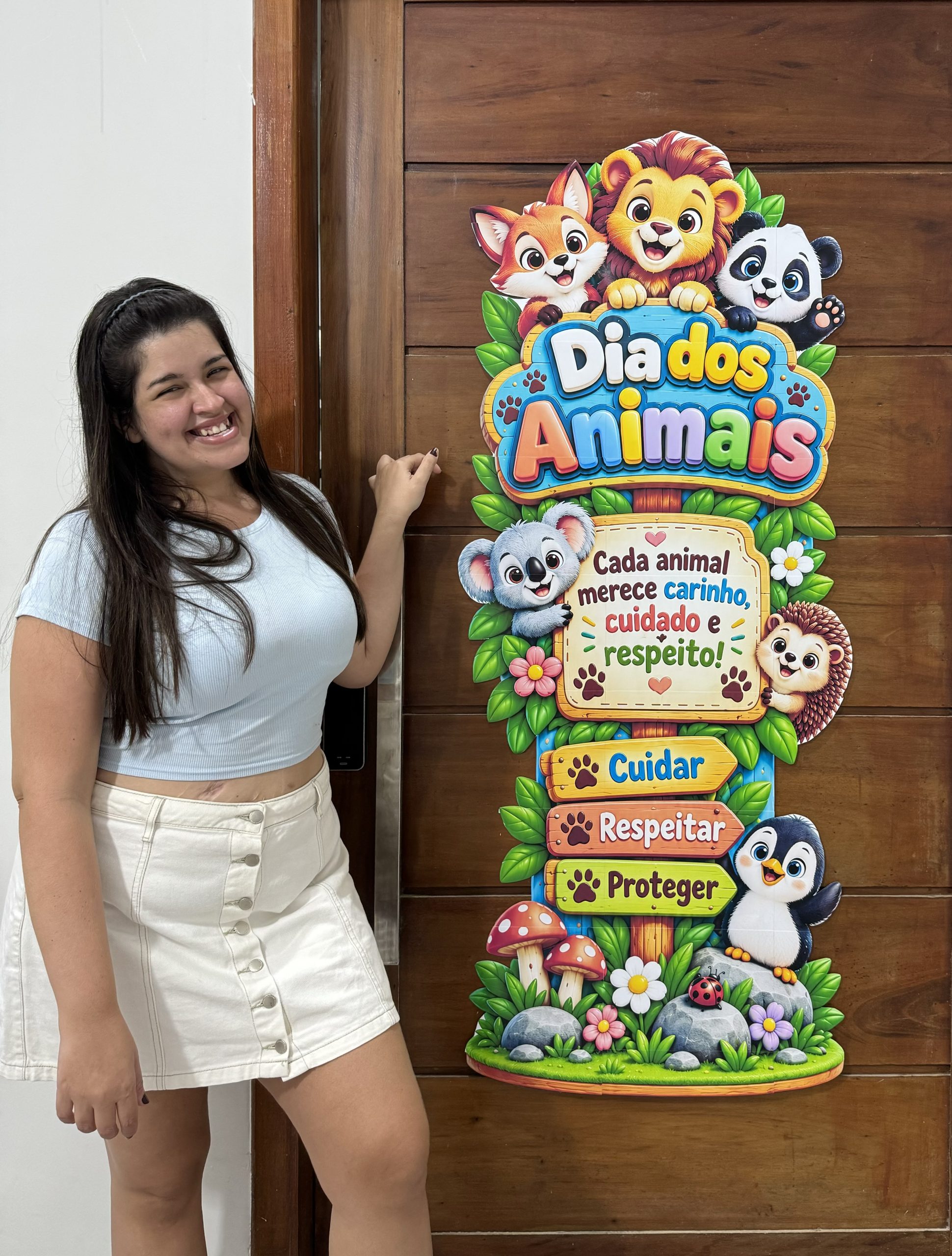 🐾✨ PLACA DE PORTA – DIA DOS ANIMAIS