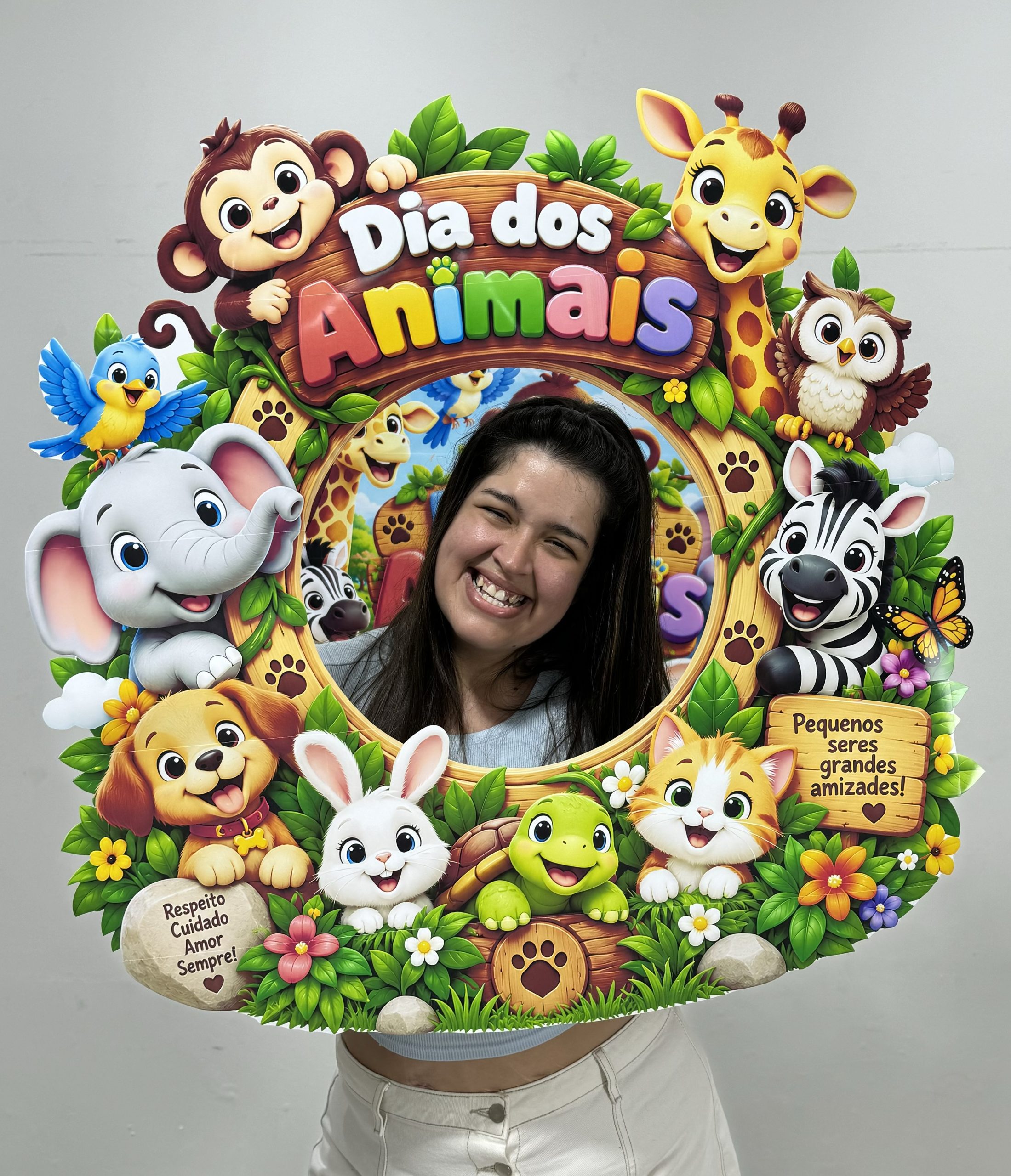 🐾📸 MOLDURA PARA FOTO – DIA DOS ANIMAIS