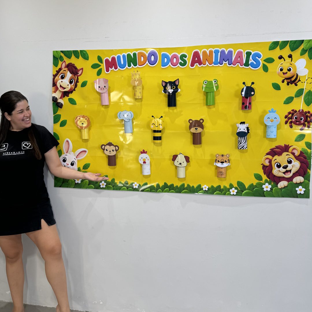🐾🎨 CARTAZ + ATIVIDADE INTERATIVA 3D – MUNDO DOS ANIMAIS