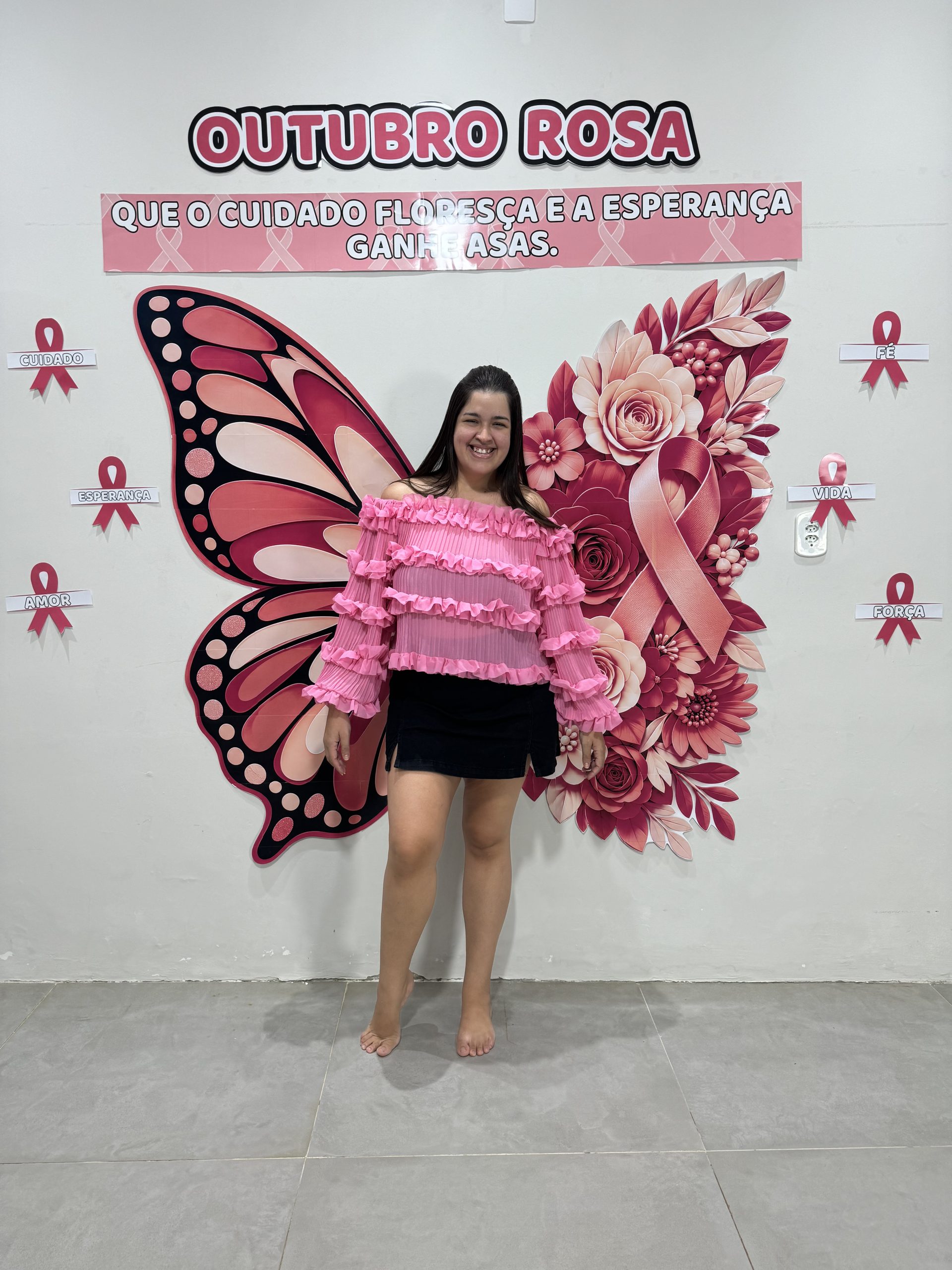 🎀 Painel Outubro Rosa — Cuidado que Floresce - Imagem 2