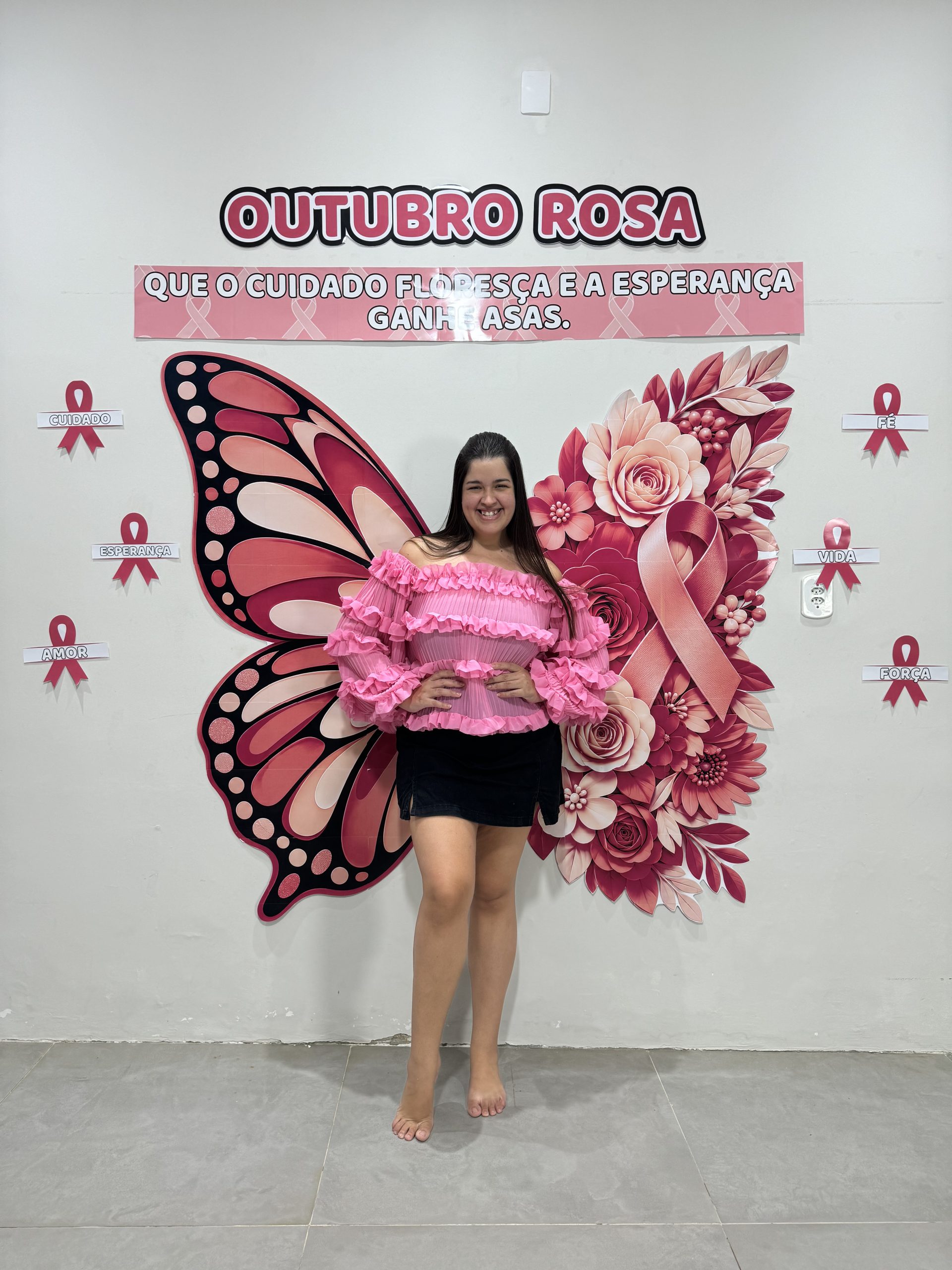 🎀 Painel Outubro Rosa — Cuidado que Floresce