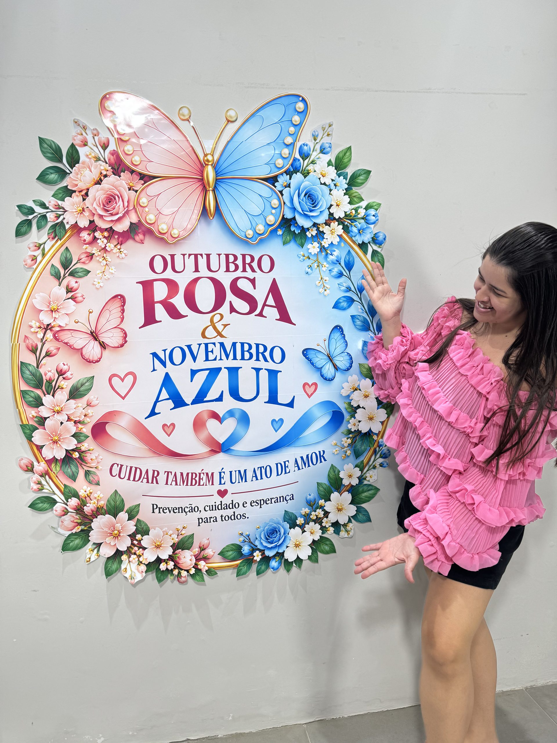 🎀🩷💙 Painel Laços de Cuidado — Outubro Rosa & Novembro Azul