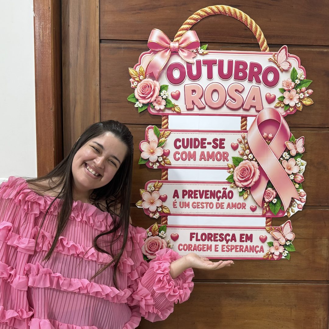 🎀 Placa de Porta — Outubro Rosa
