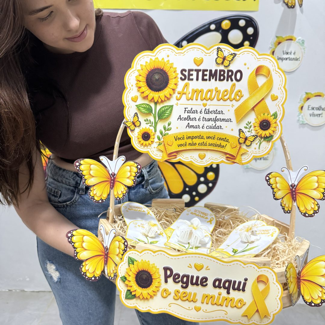 🌻💛 Cesta + Lembrancinha Setembro Amarelo