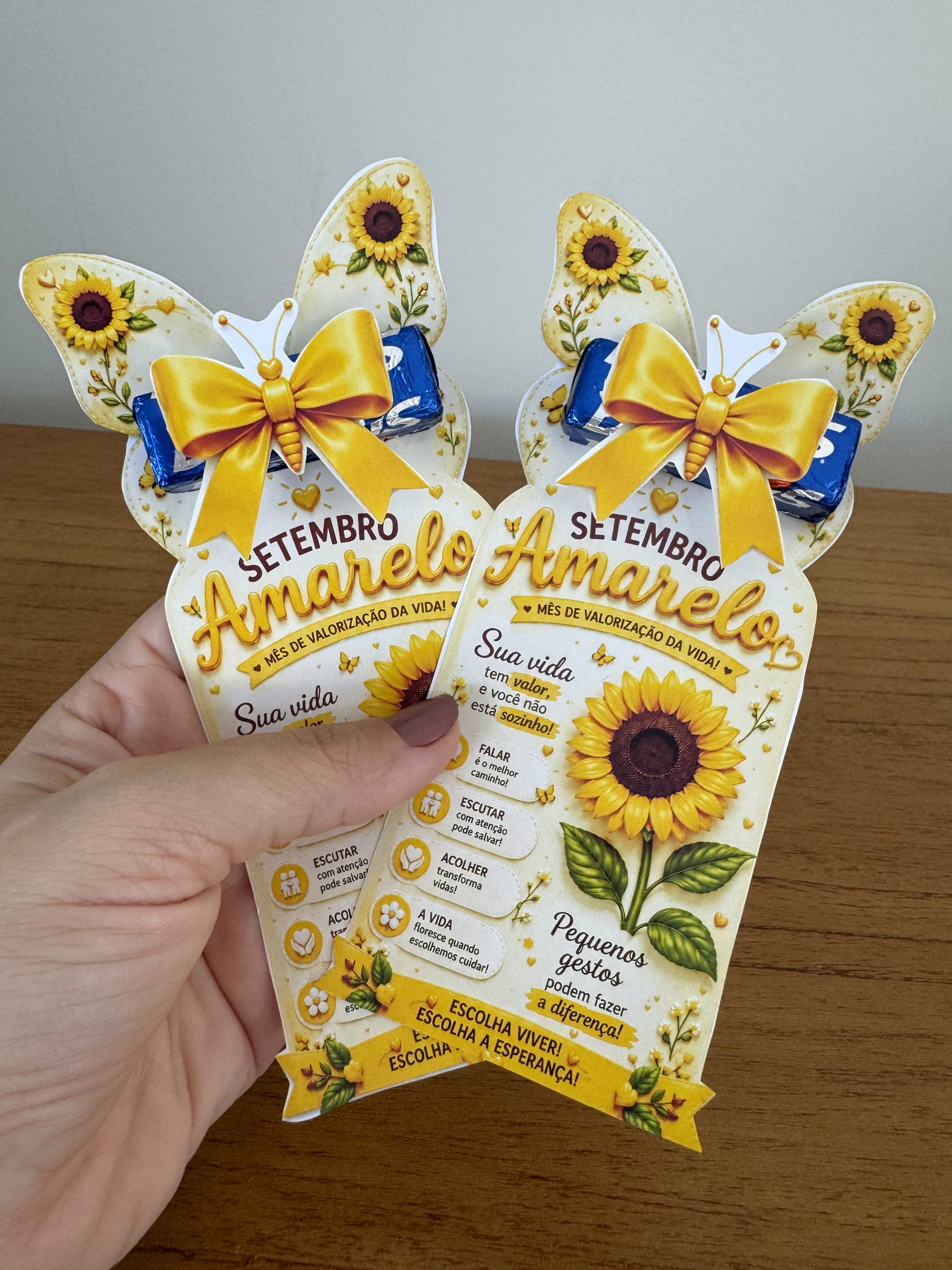 🌻💛 LEMBRANCINHA SETEMBRO AMARELO – SUA VIDA TEM VALOR