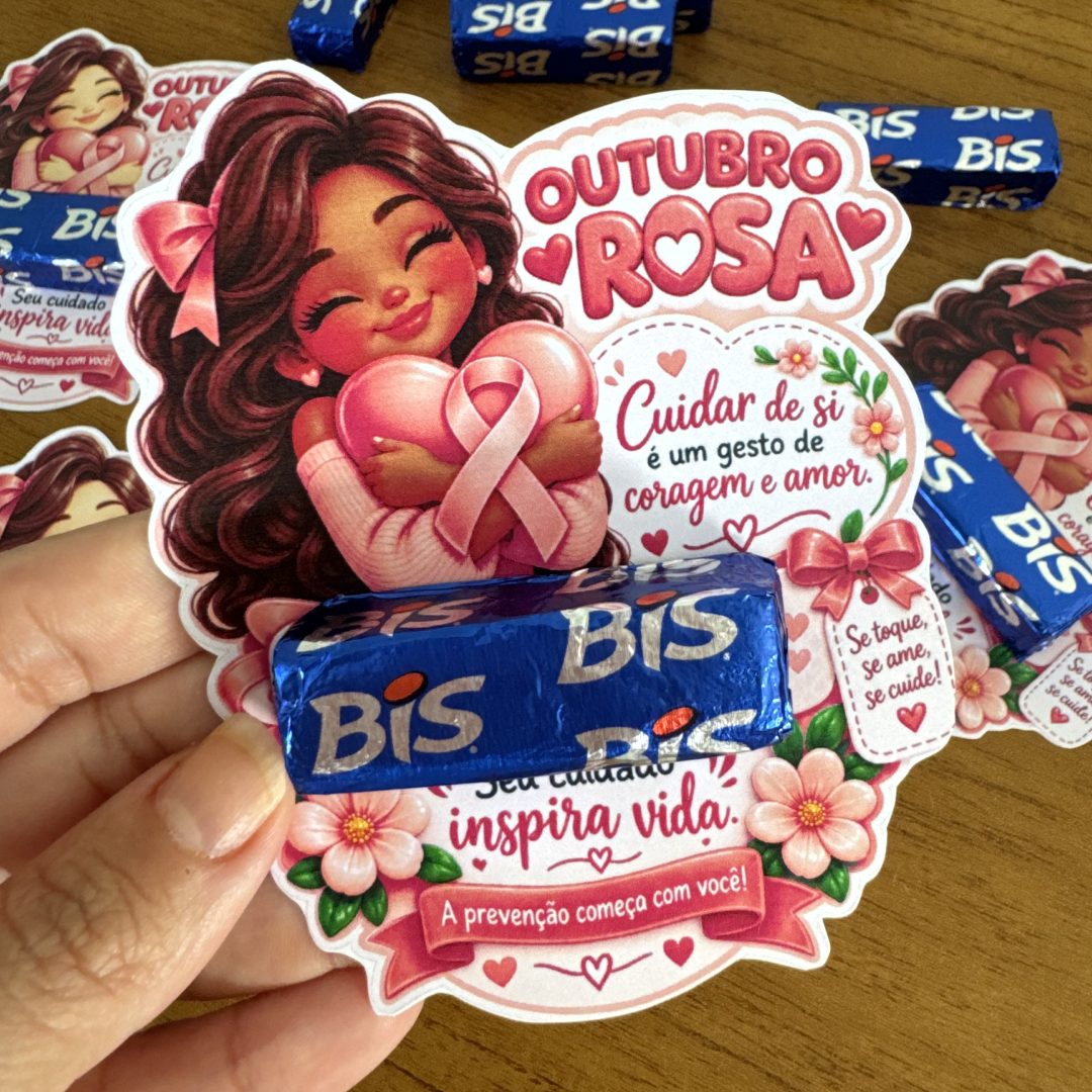 🎀🍫 Lembrancinha Outubro Rosa BIS