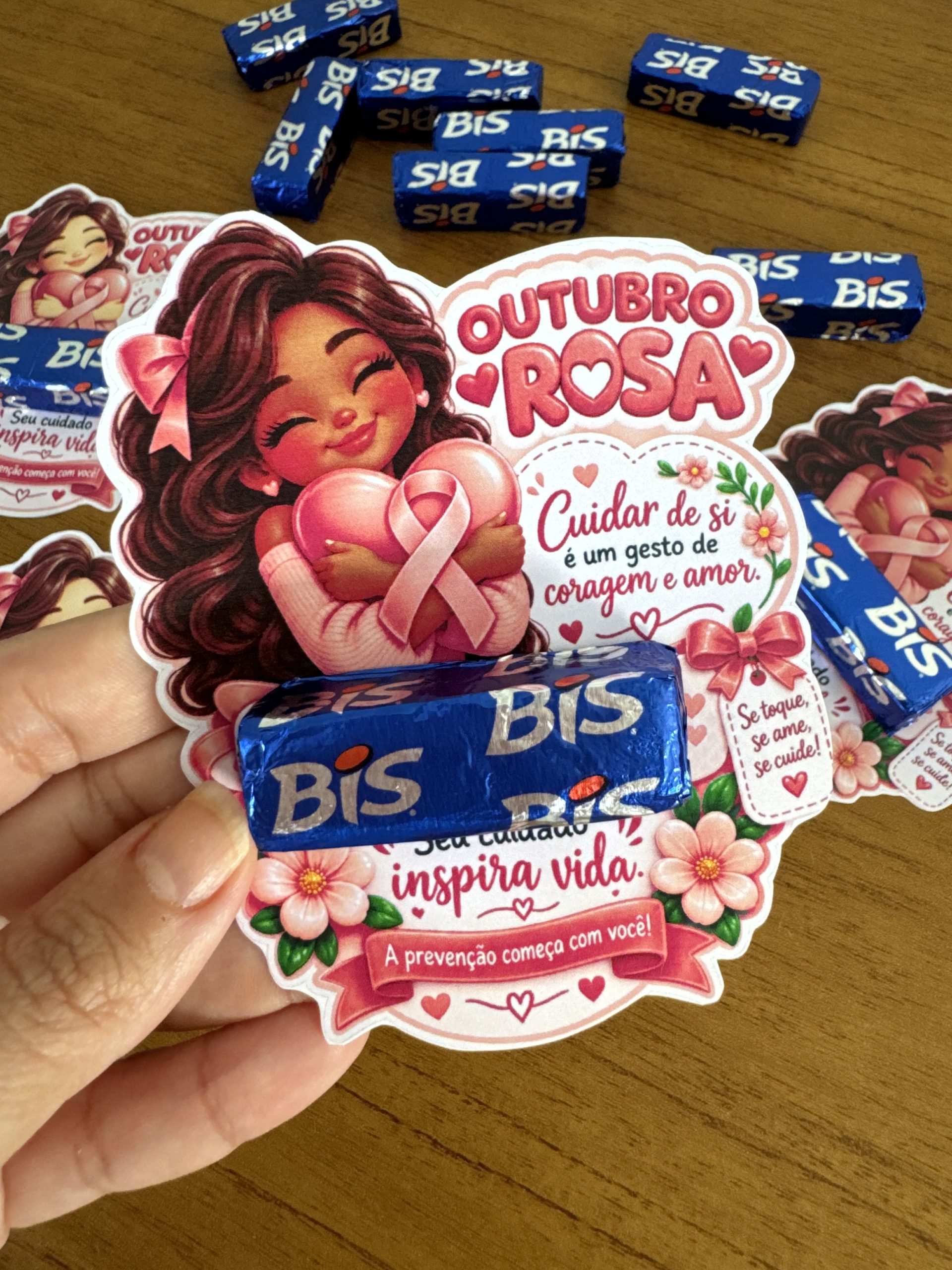 🎀🍫 Lembrancinha Outubro Rosa BIS