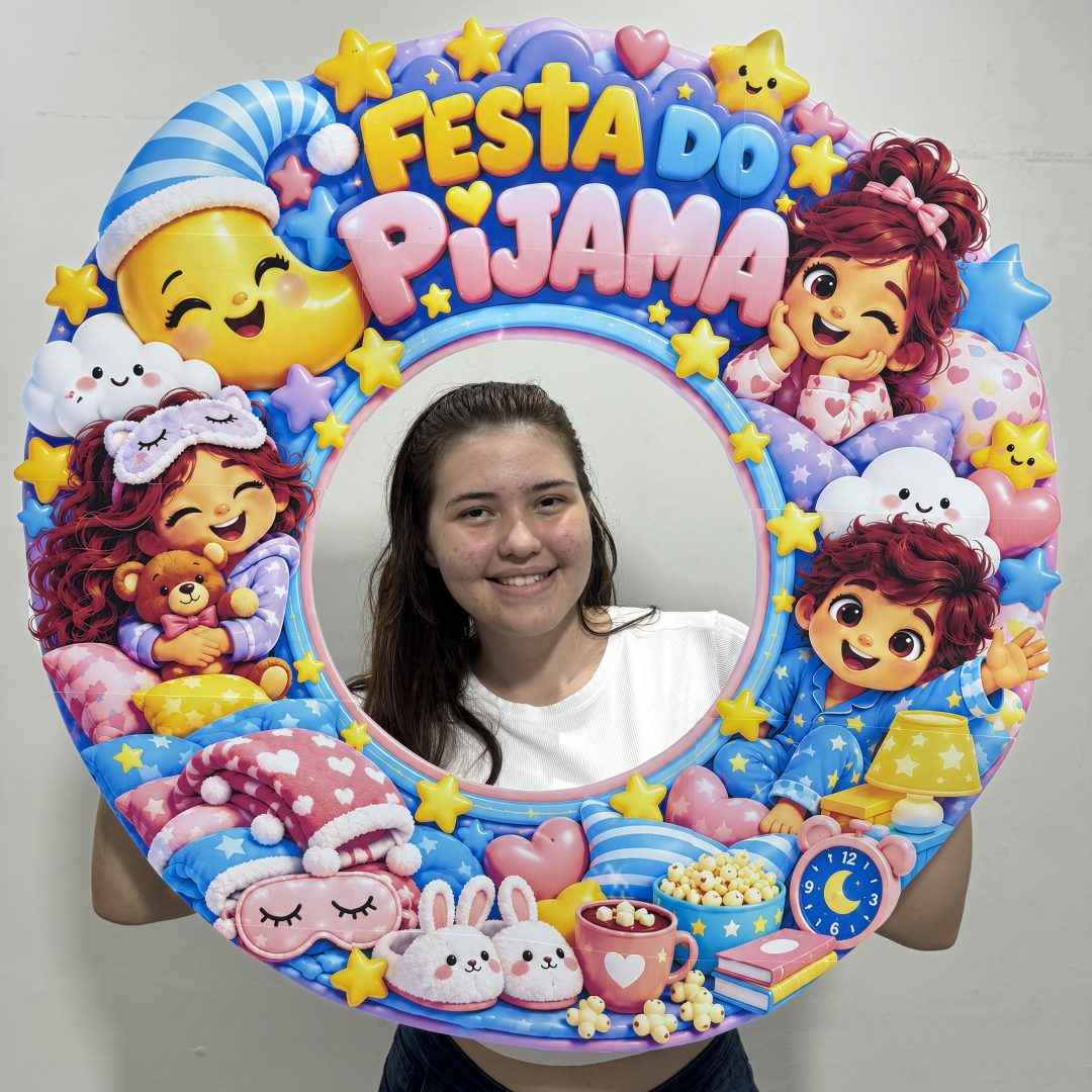 🌙✨ Moldura para Foto — Festa do Pijama