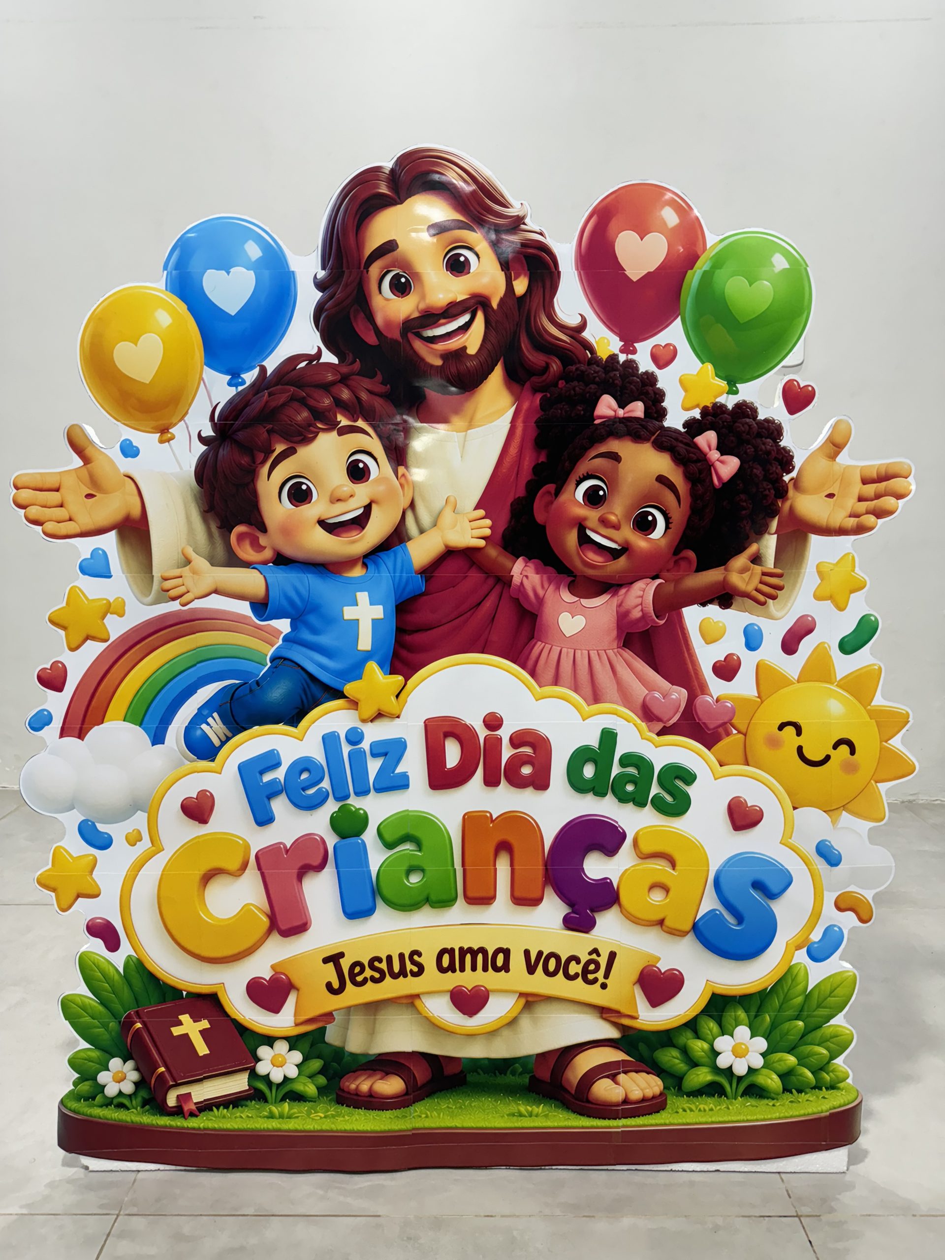 🎈✨ Mascote Dia das Crianças — Jesus Ama as Crianças - Imagem 5