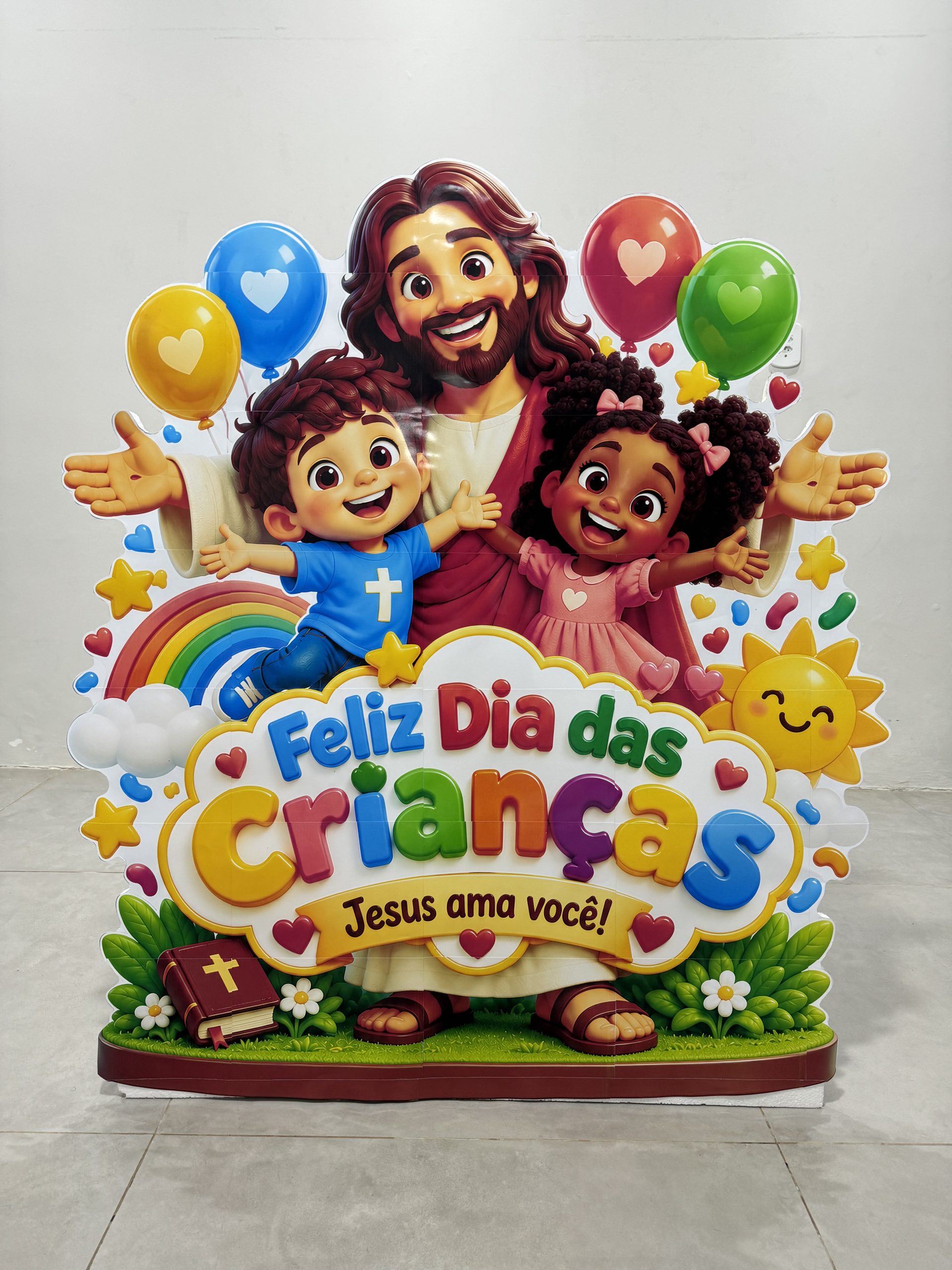 🎈✨ Mascote Dia das Crianças — Jesus Ama as Crianças - Imagem 3