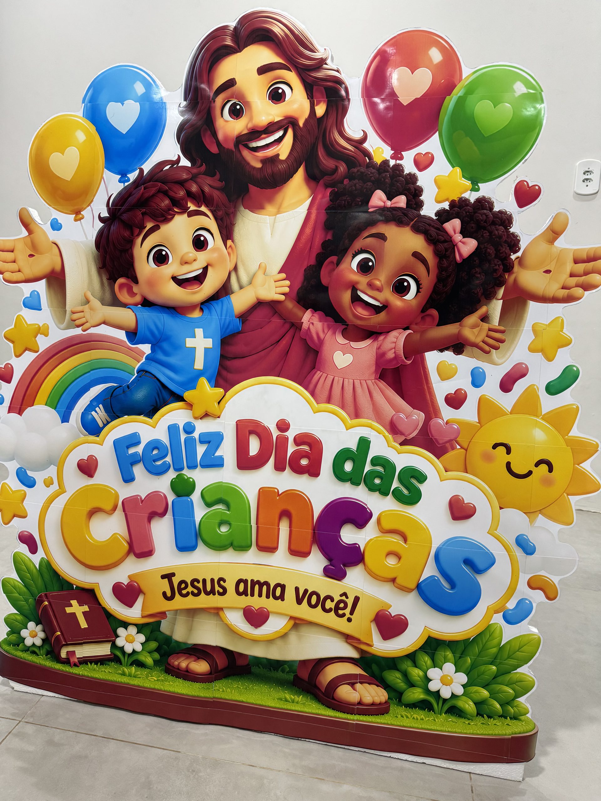 🎈✨ Mascote Dia das Crianças — Jesus Ama as Crianças - Imagem 8