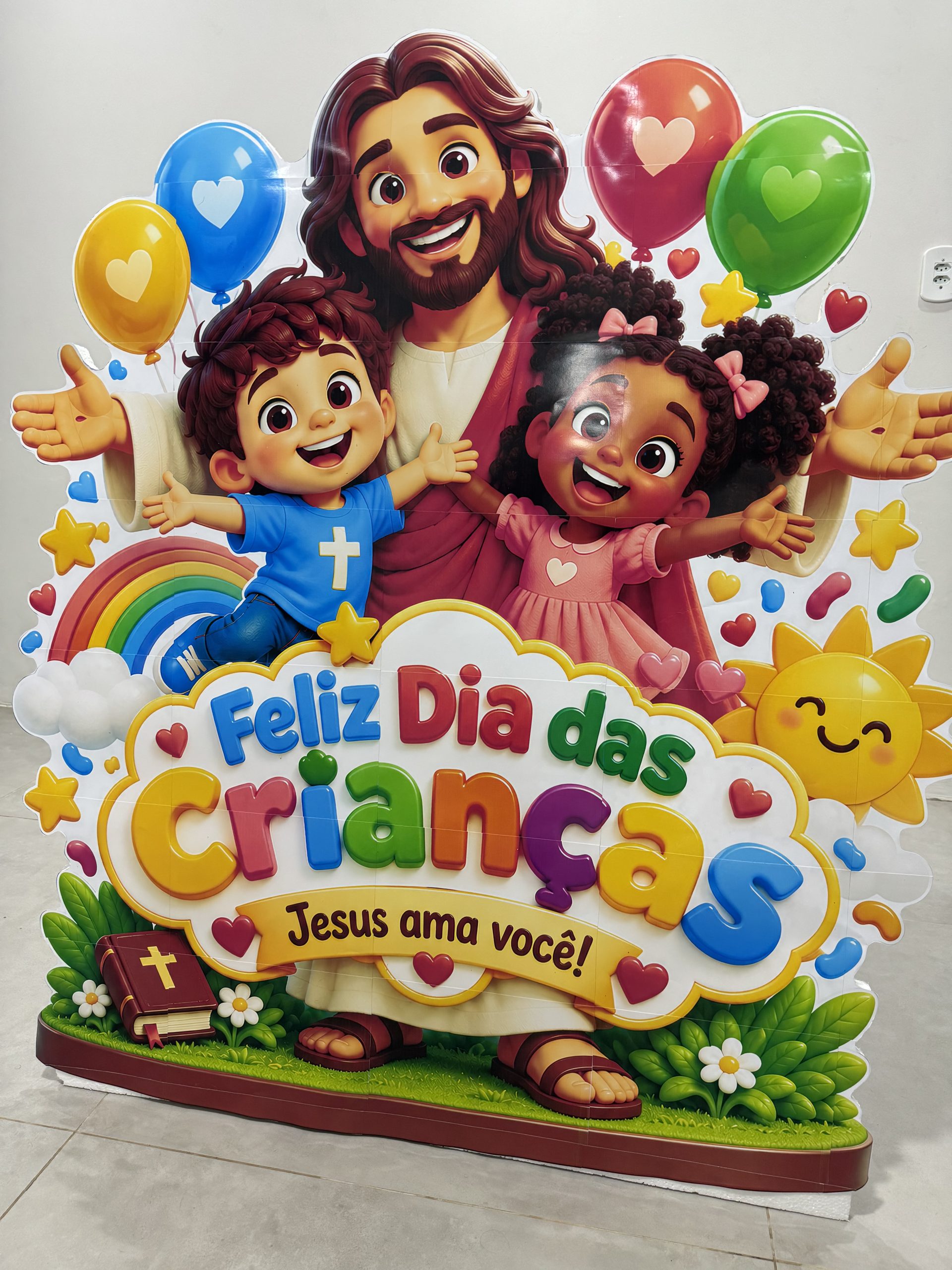 🎈✨ Mascote Dia das Crianças — Jesus Ama as Crianças - Imagem 6