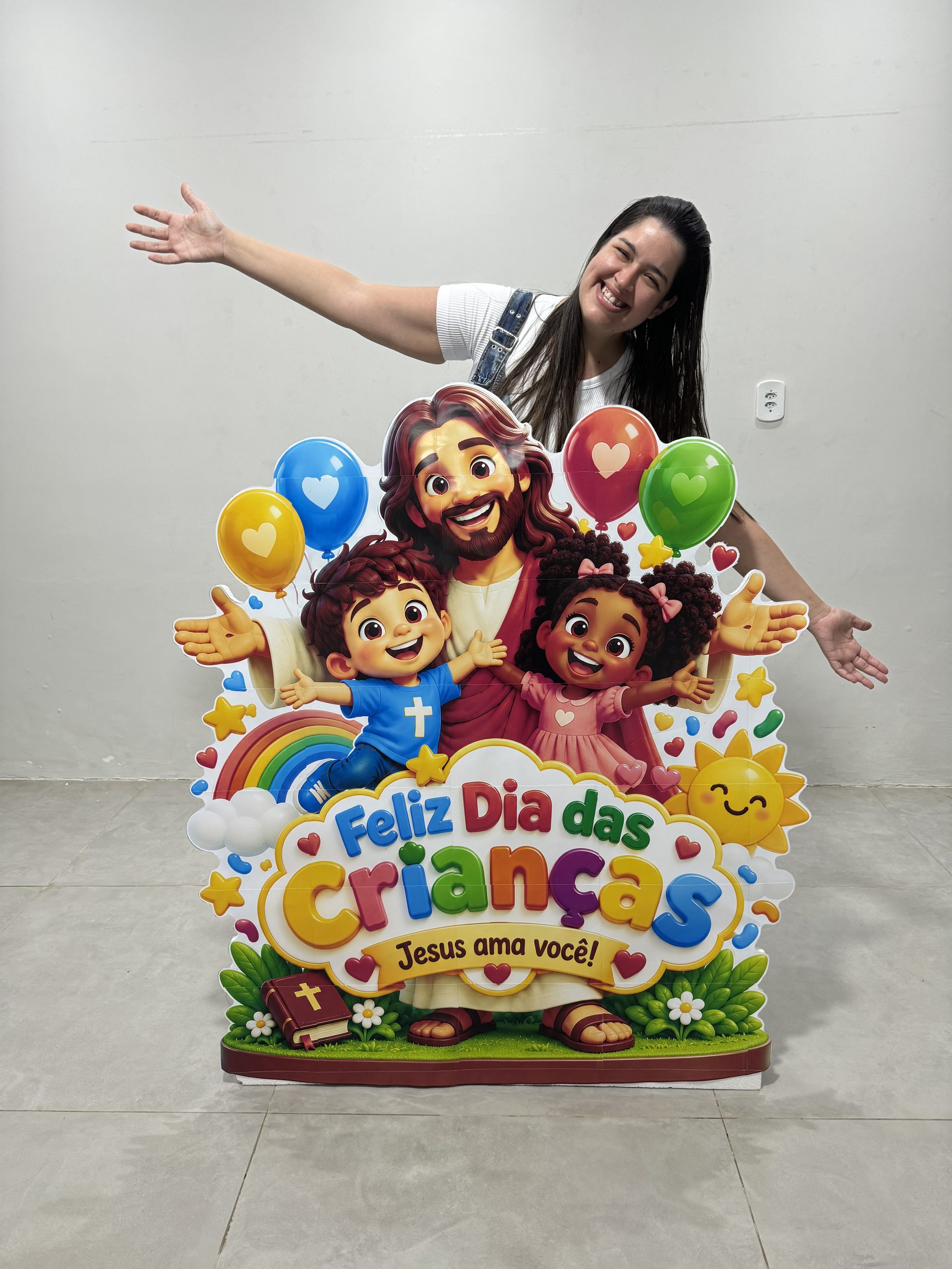 🎈✨ Mascote Dia das Crianças — Jesus Ama as Crianças - Imagem 4
