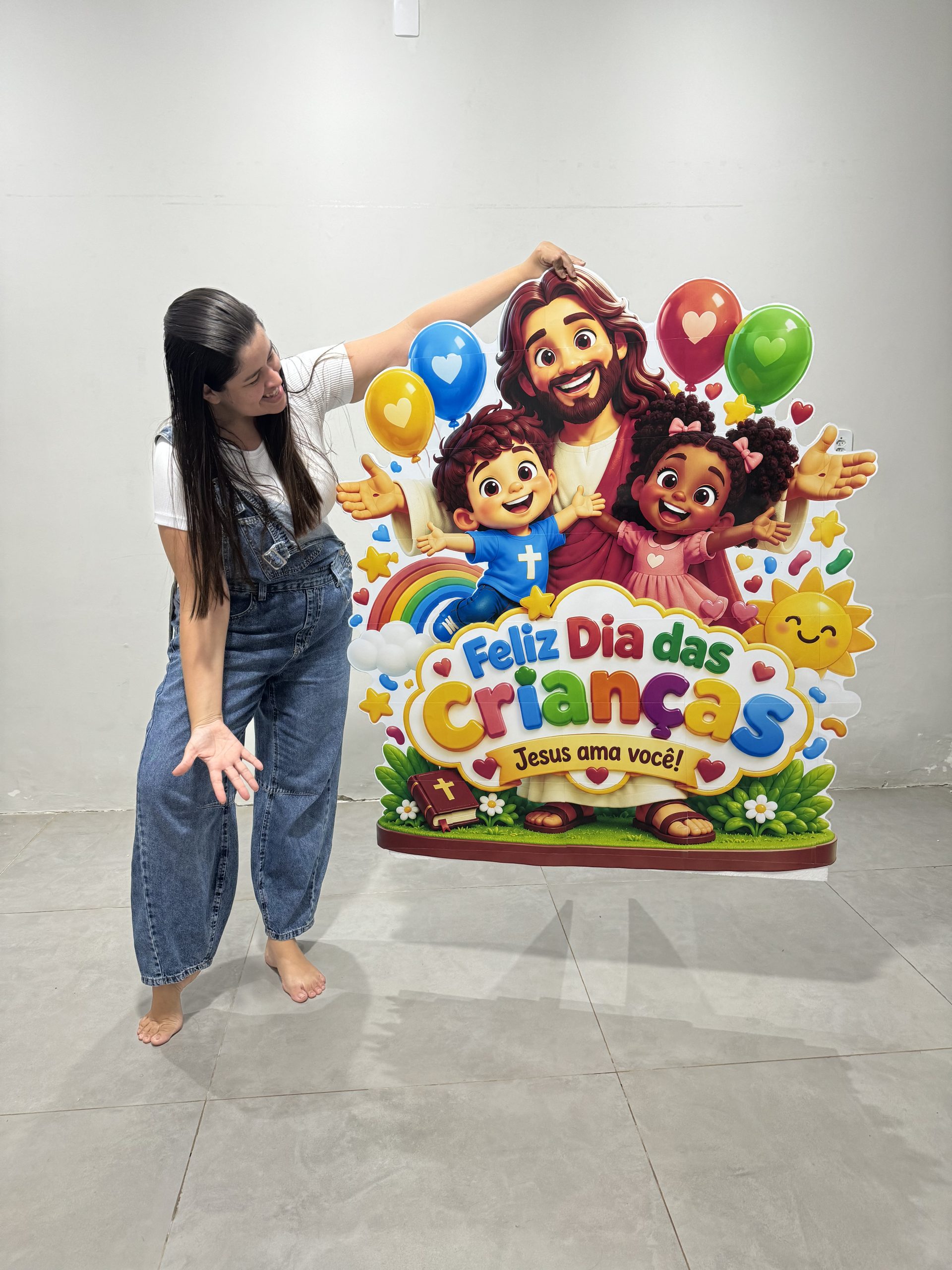 🎈✨ Mascote Dia das Crianças — Jesus Ama as Crianças - Imagem 7