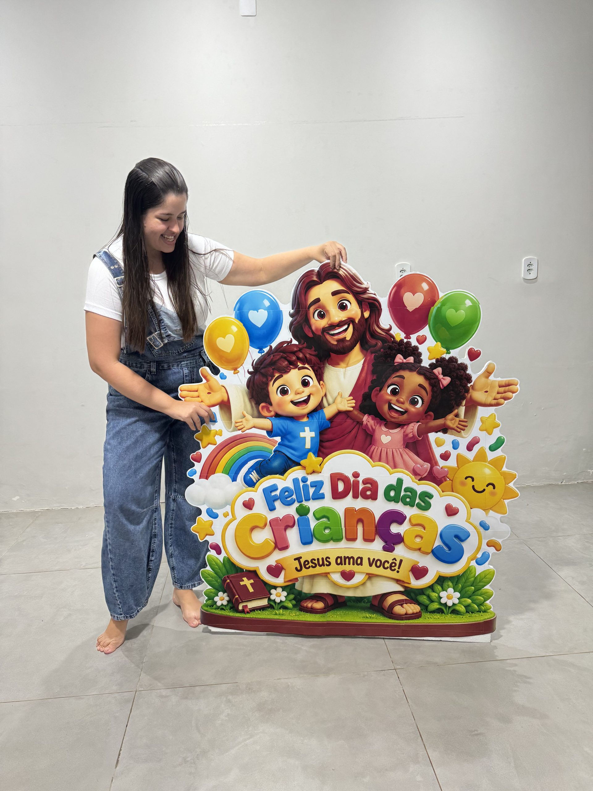 🎈✨ Mascote Dia das Crianças — Jesus Ama as Crianças - Imagem 2