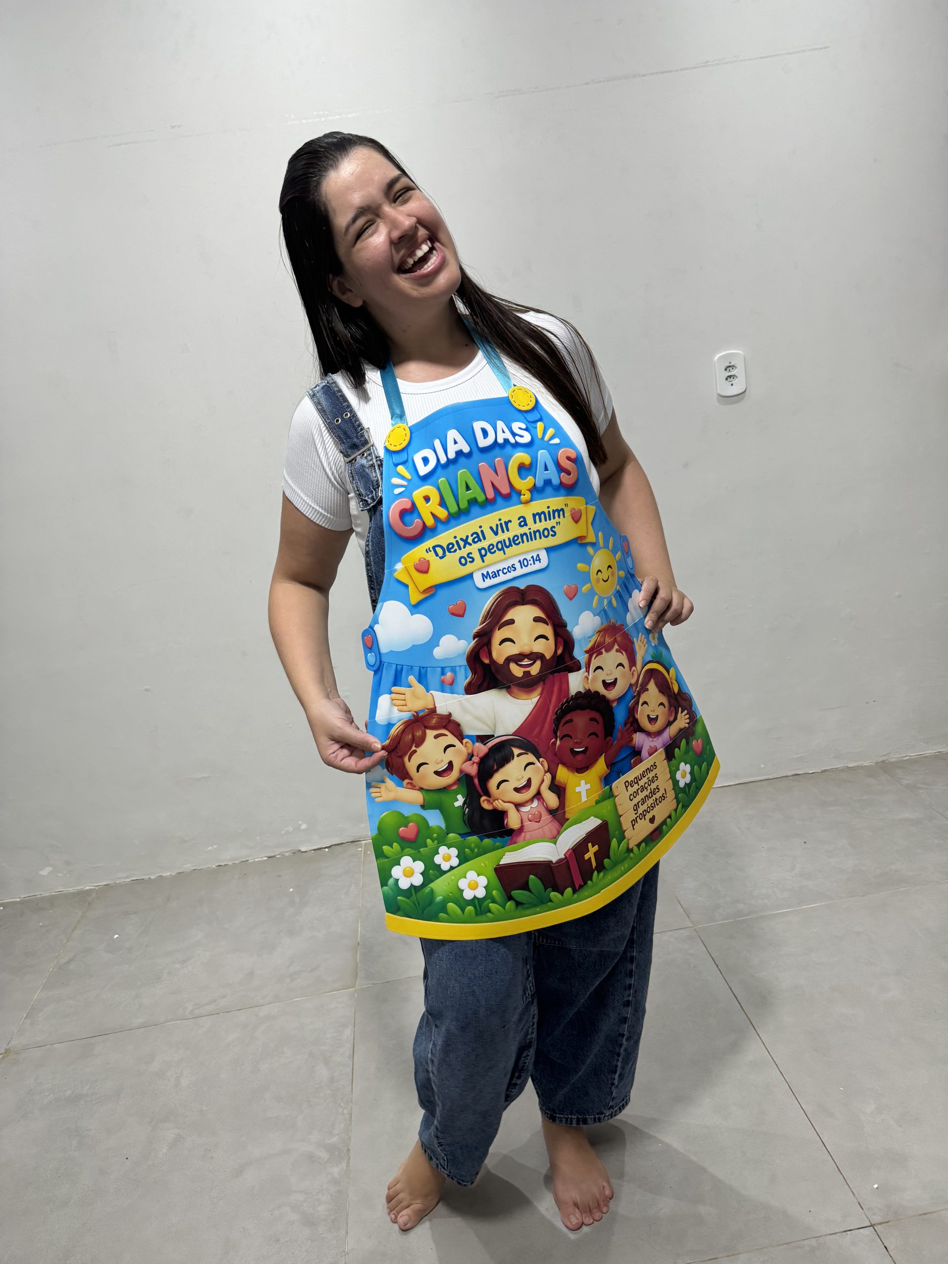 💙✨ Avental Dia das Crianças com Jesus - Imagem 4