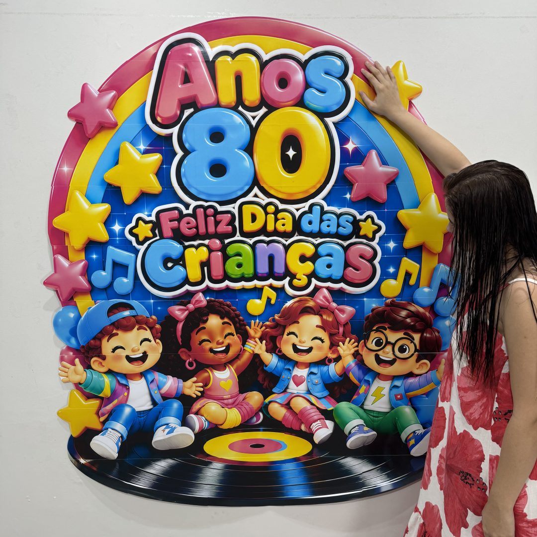 🎶🌈 Painel Dia das Crianças — Anos 80