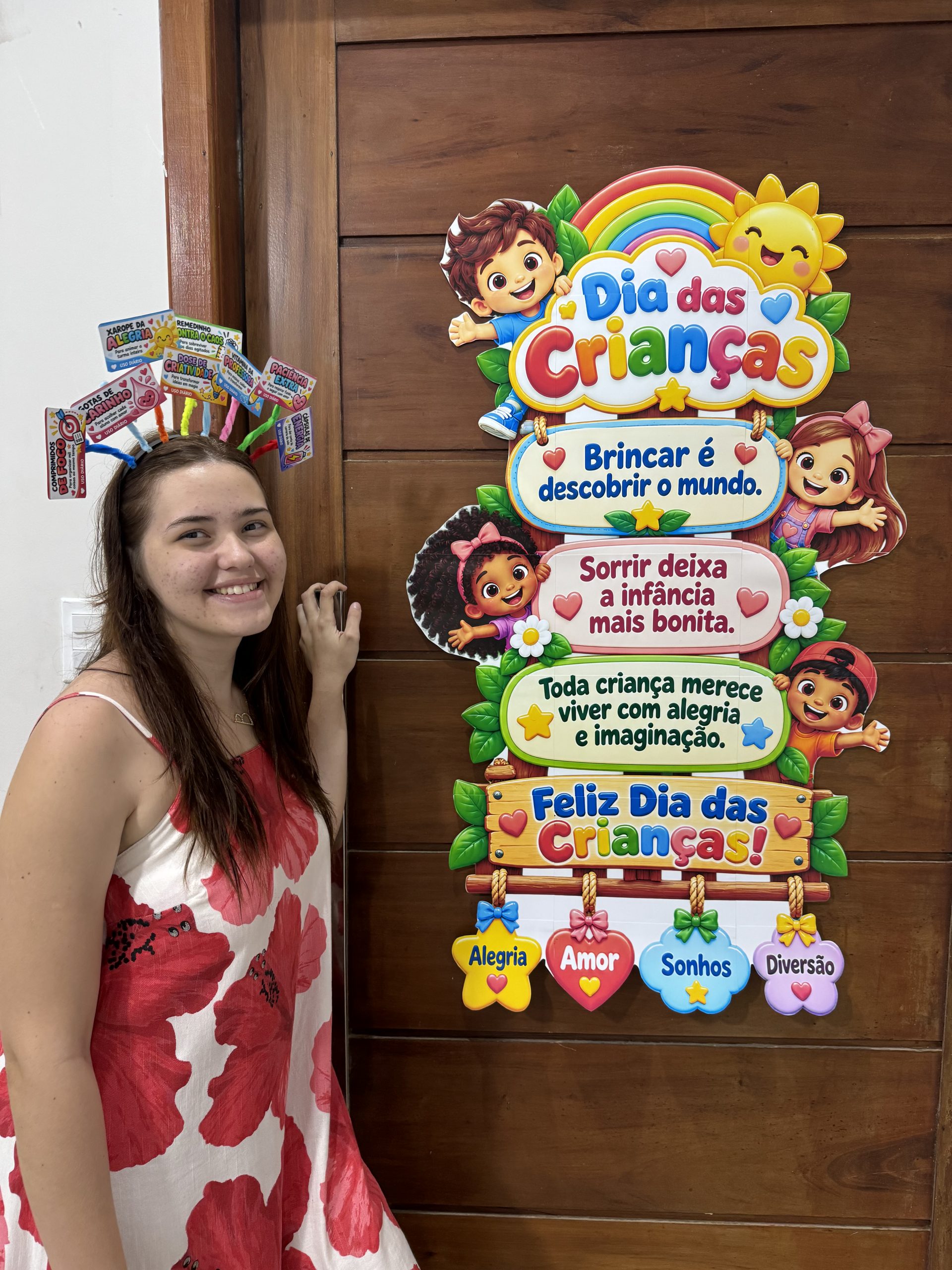 🌈✨ Placa de Porta — Dia das Crianças
