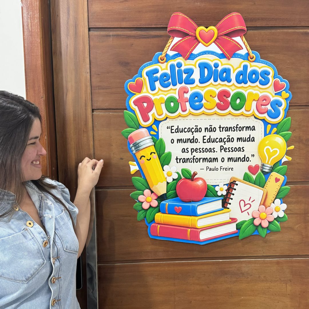 📚🍎 Placa de Porta — Dia dos Professores