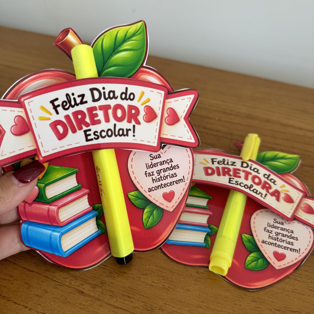 🍎💕 Lembrancinha Dia do(a) Diretor(a) Escolar! 📚❤️