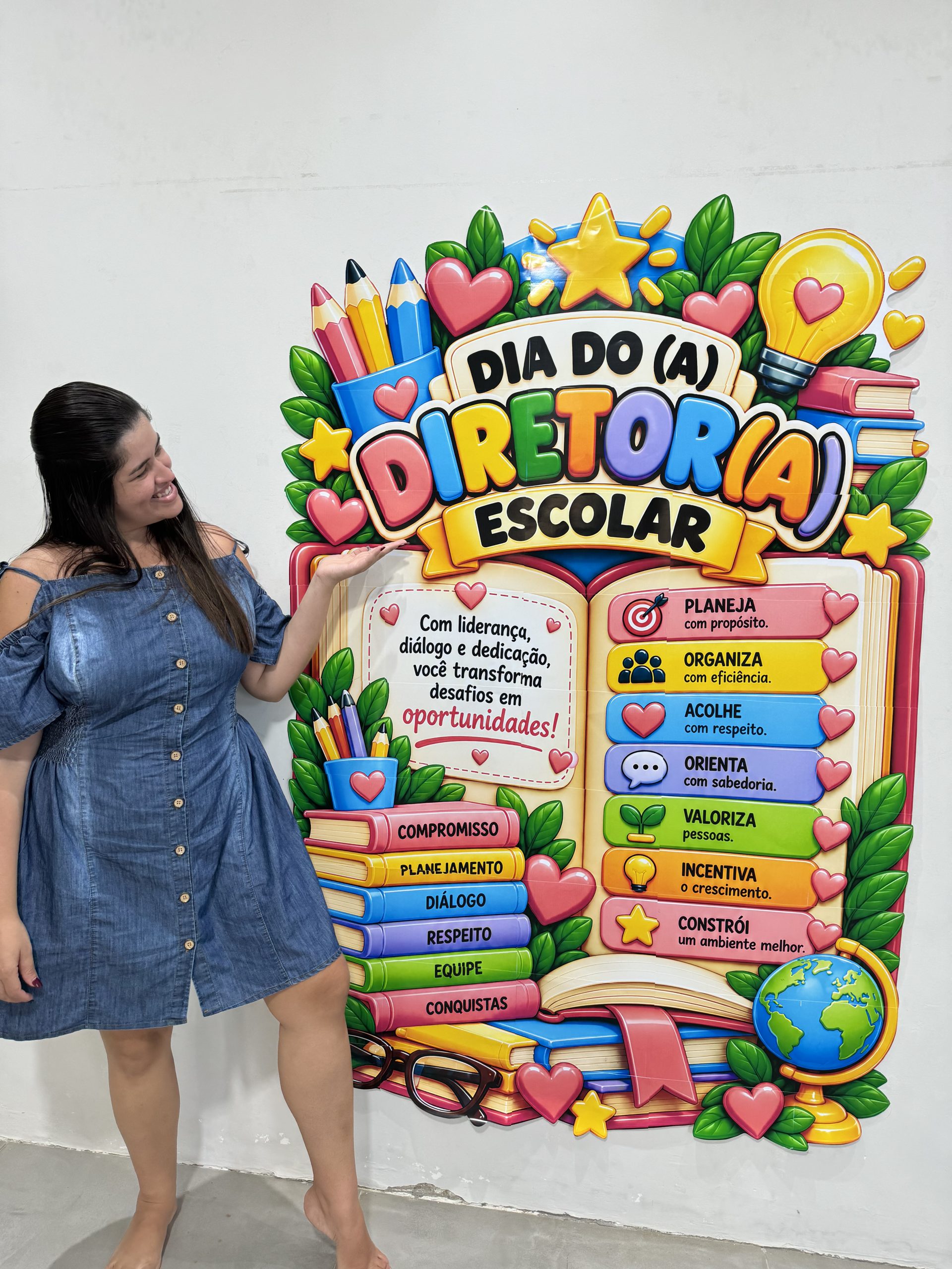 📚✨ Cartaz Dia do(a) Diretor(a) Escolar — Inspirar, Liderar e Transformar! ❤️🥰
