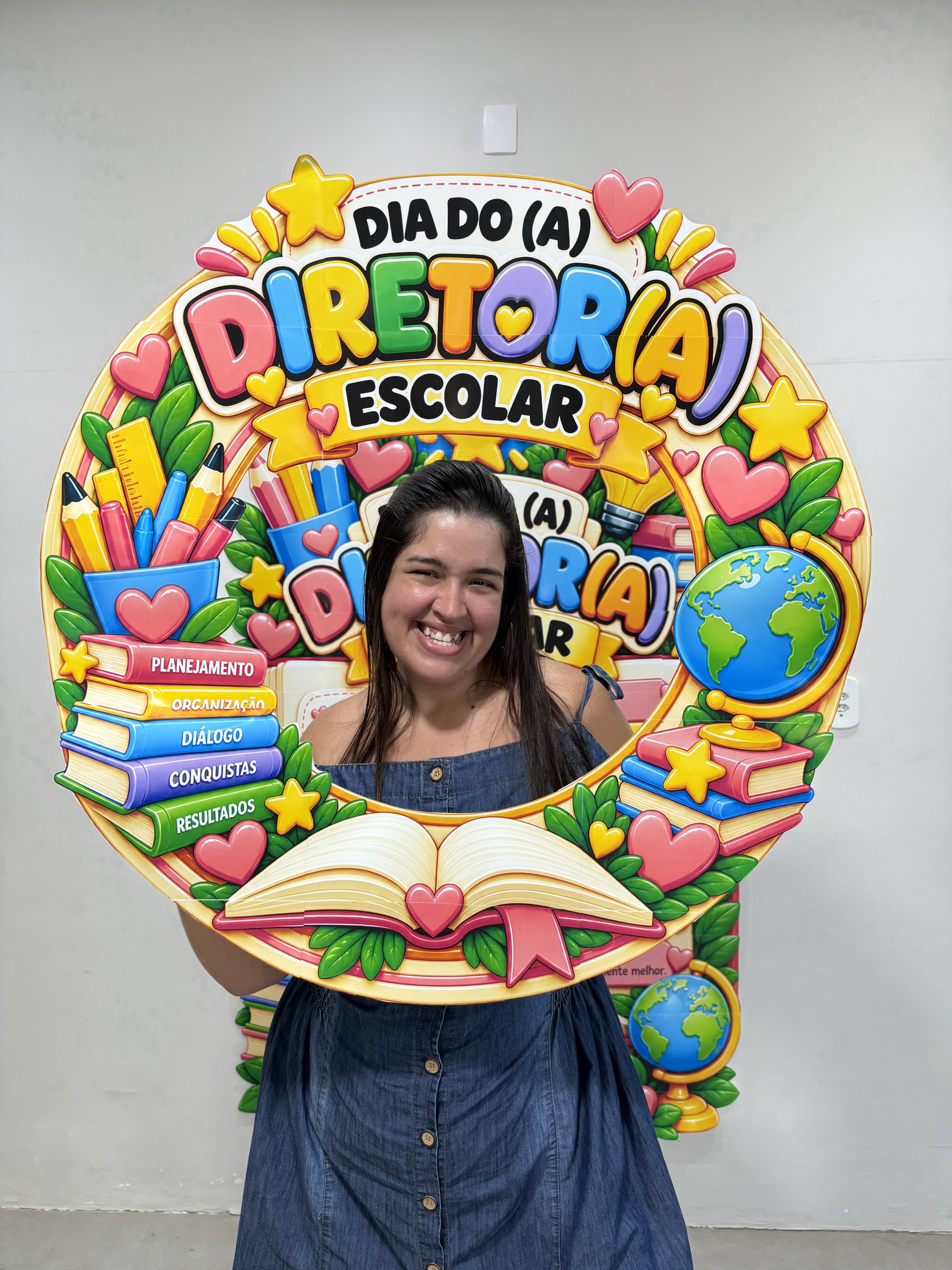 📚❤️ Moldura para foto Caminhos da Educação — Dia do(a) Diretor(a) Escolar! 🥰✨