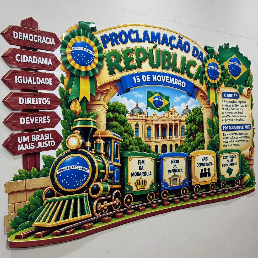 🇧🇷✨ Painel Informativo — Proclamação da República! 🚂💚💛