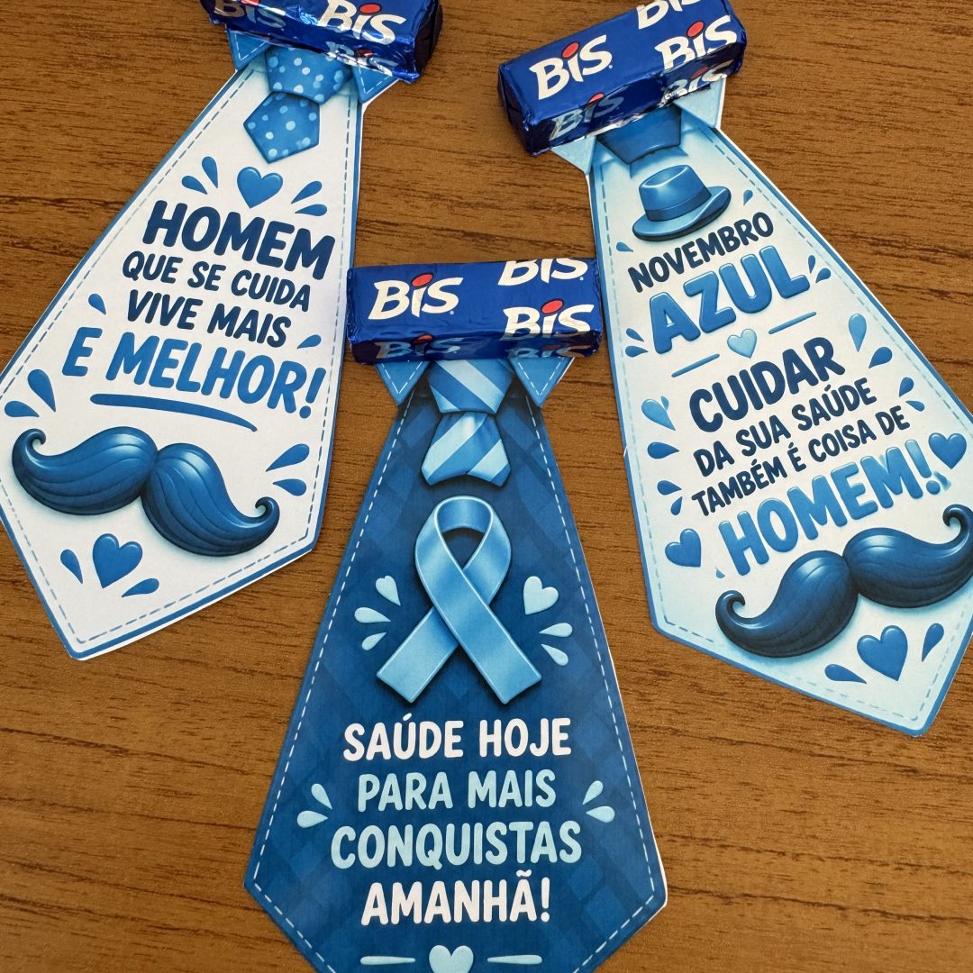 💙✨ Lembrancinha Gravata — Novembro Azul! 💙