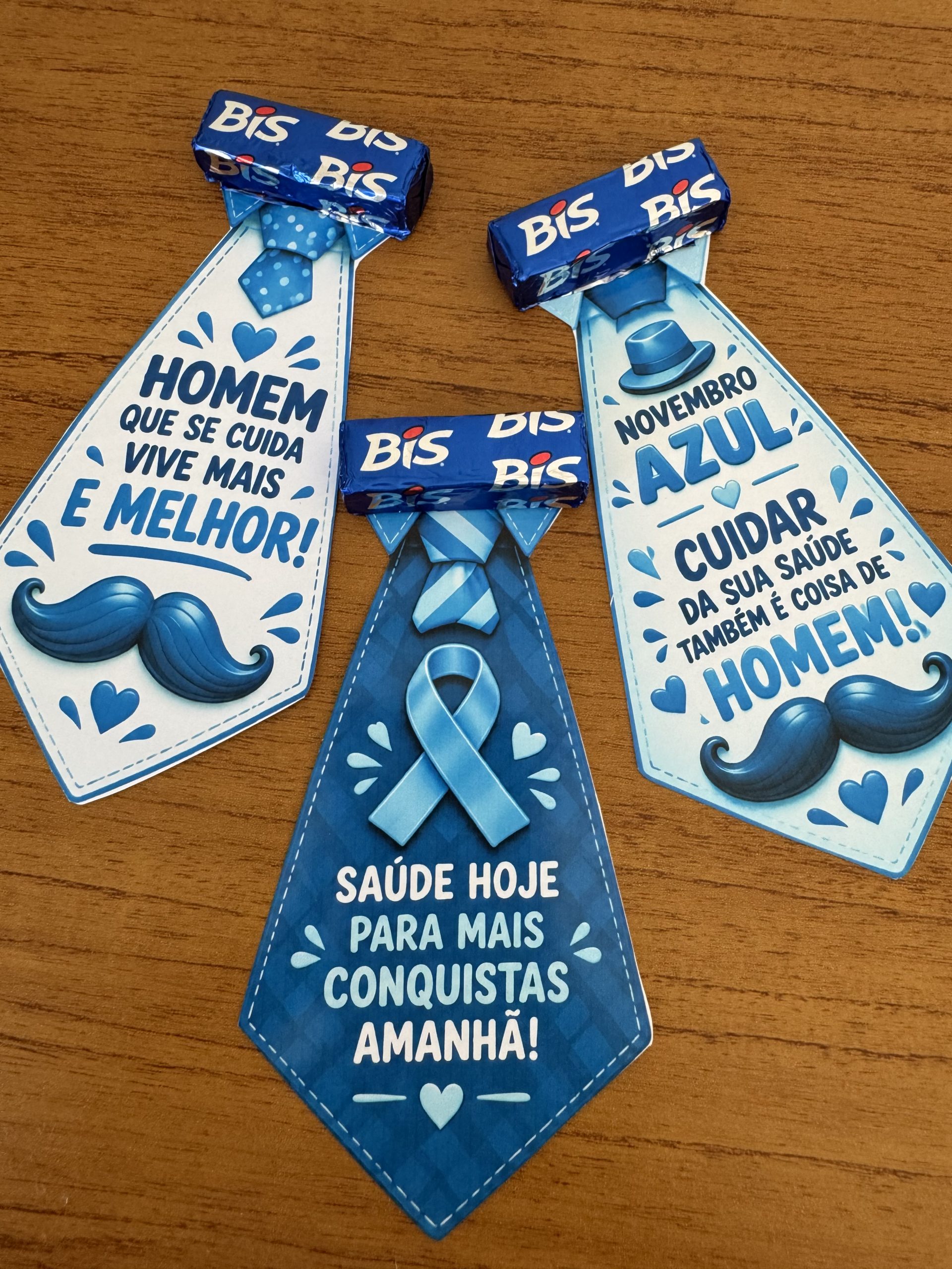 💙✨ Lembrancinha Gravata — Novembro Azul! 💙